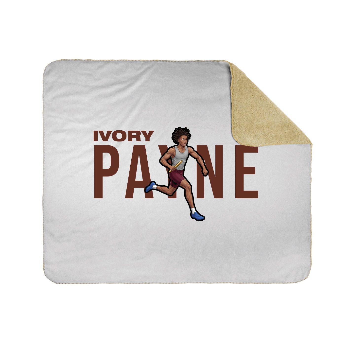 Throw Blanket — Player Name in White