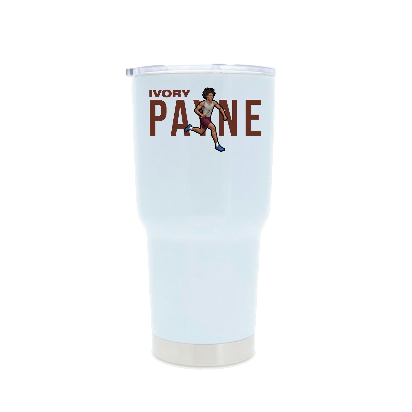 30oz Stainless Steel Tumbler — Player Name in White