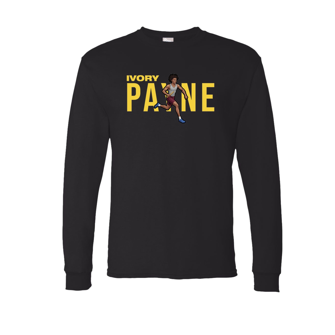 Long Sleeve Tee — Player Name in Black
