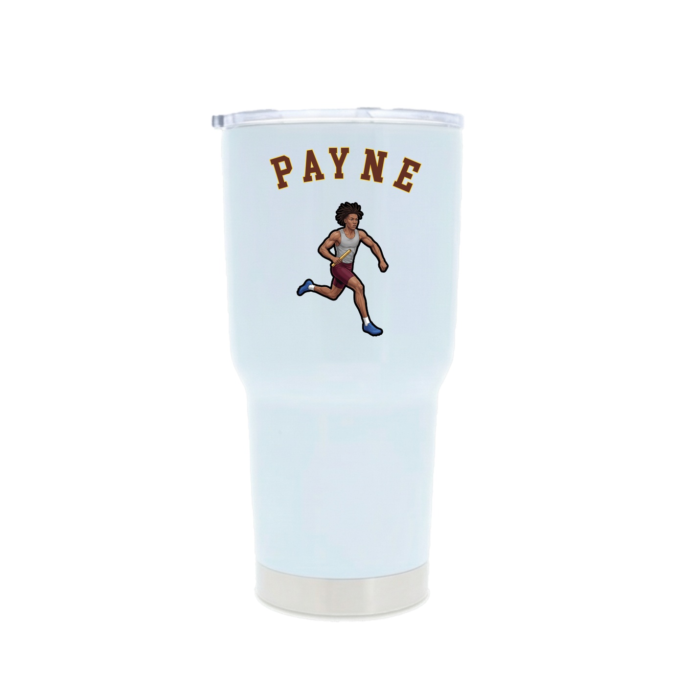 30oz Stainless Steel Tumbler — Shirsey Arch in White