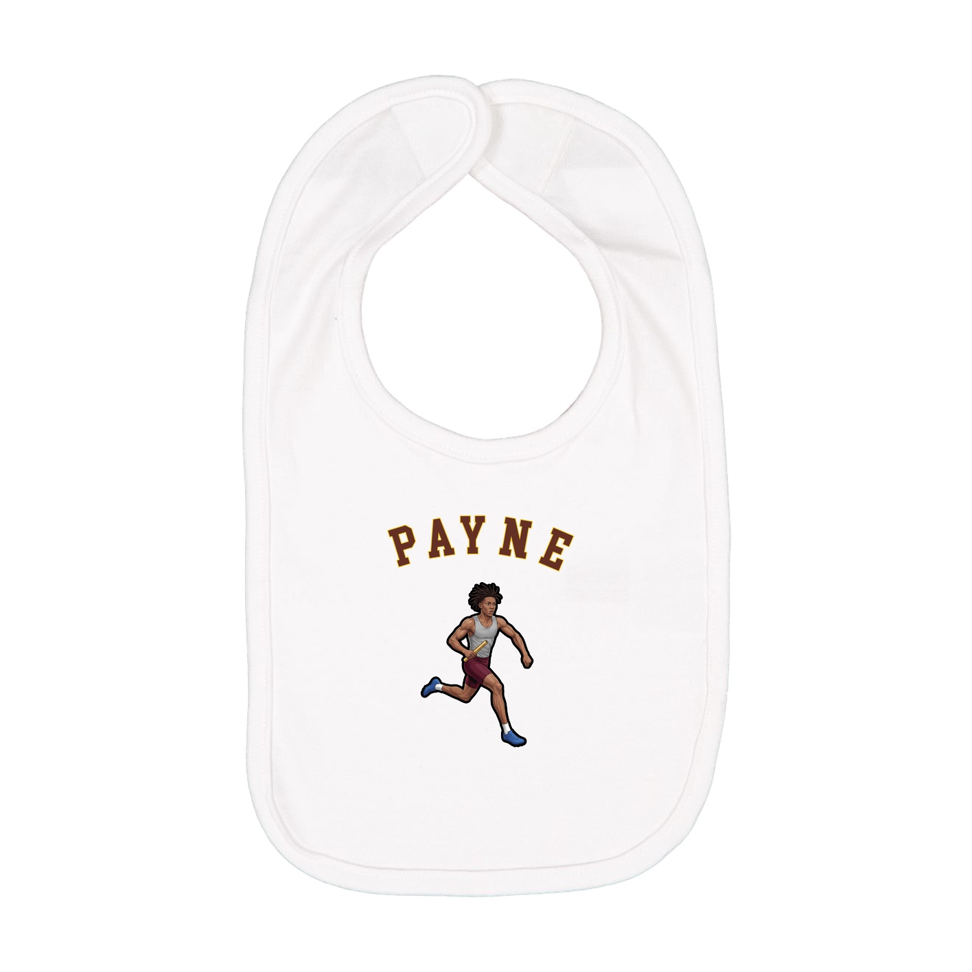 Infant Bib — Shirsey Arch in White