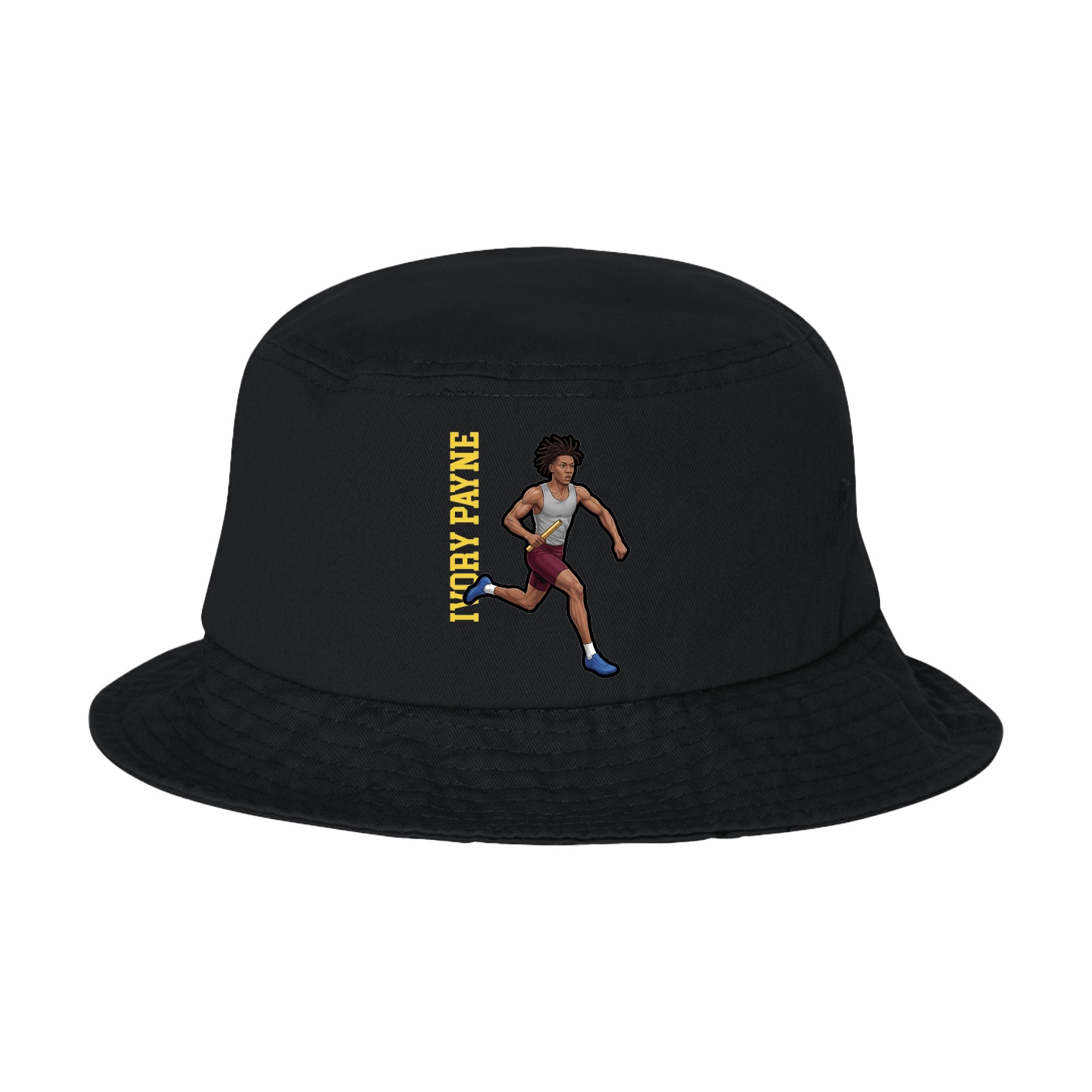 Bucket Cap — Name Vertical in Black