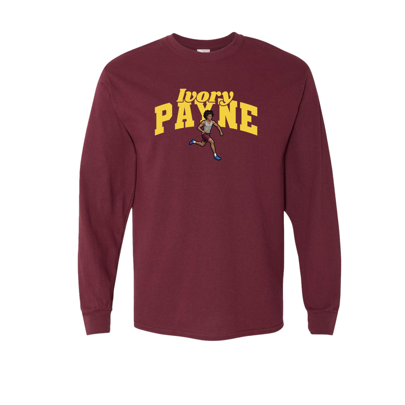 Long Sleeve Tee — Signature Arch in Maroon