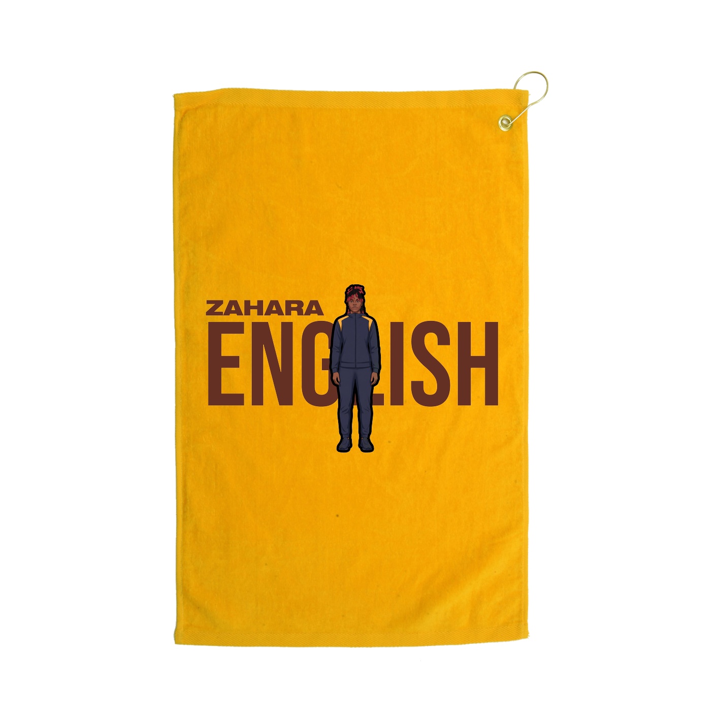 Golf Towel — Player Name in Gold