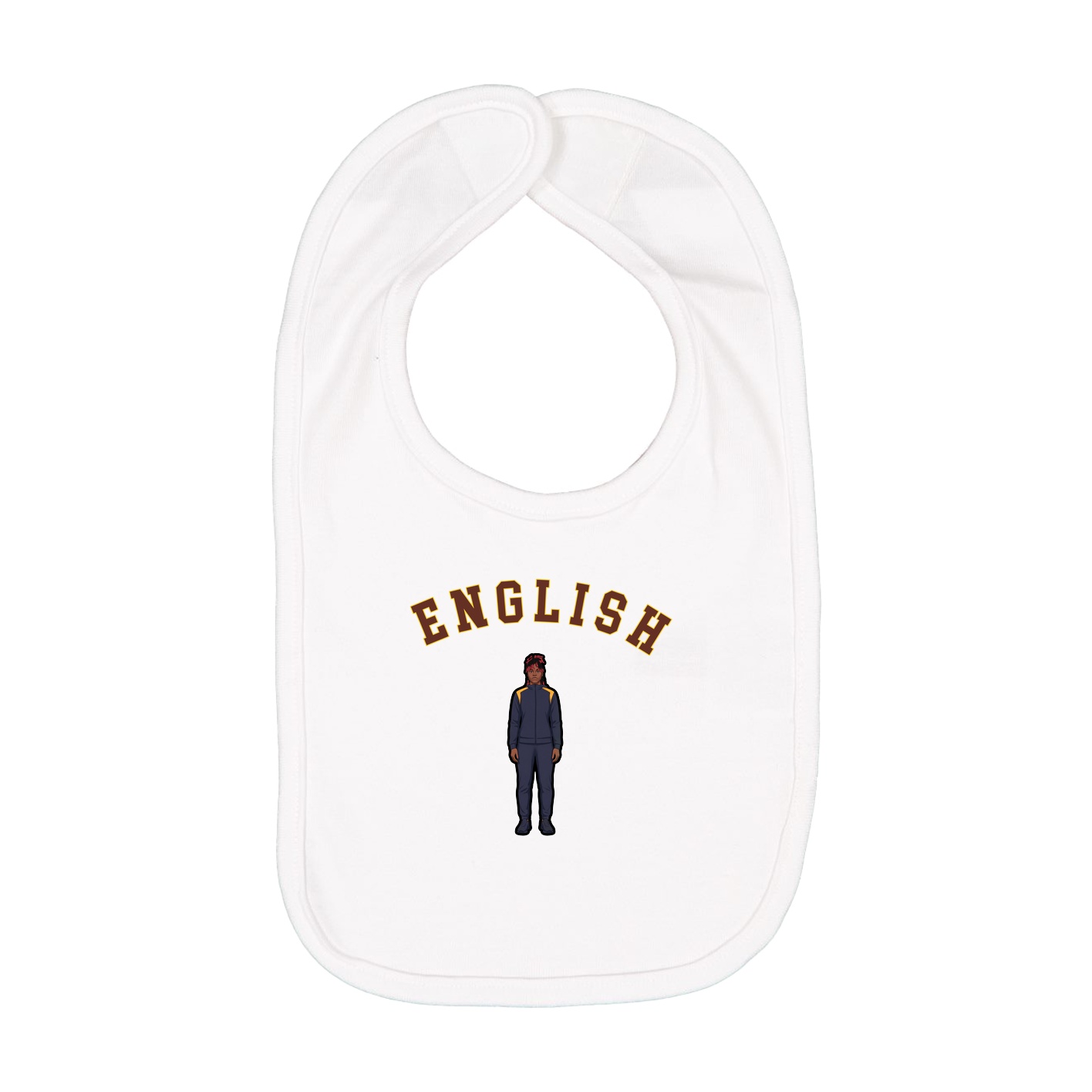 Infant Bib — Shirsey Arch in White