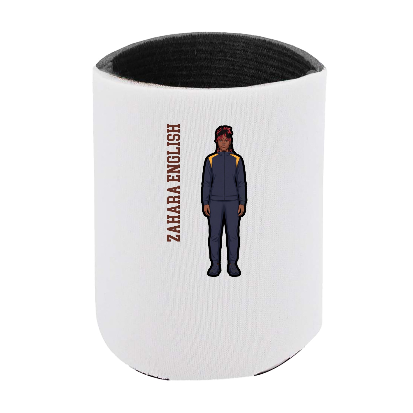 Can Holder — Name Vertical in White