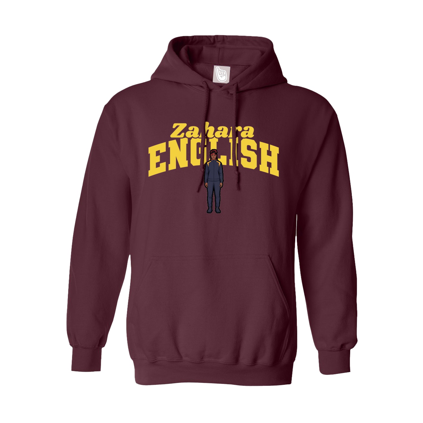 Hoodie — Signature Arch in Maroon