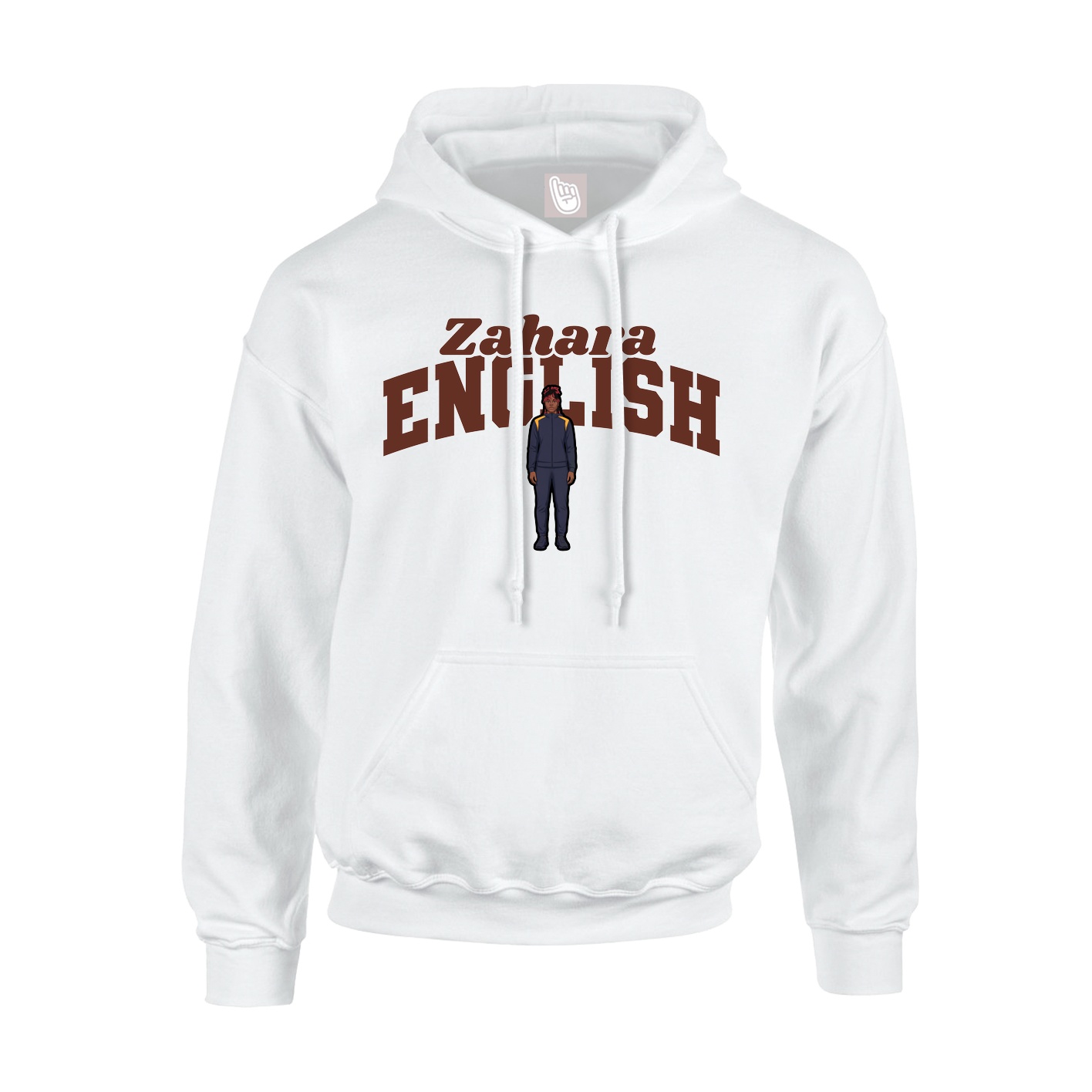 Youth Hoodie — Signature Arch in White