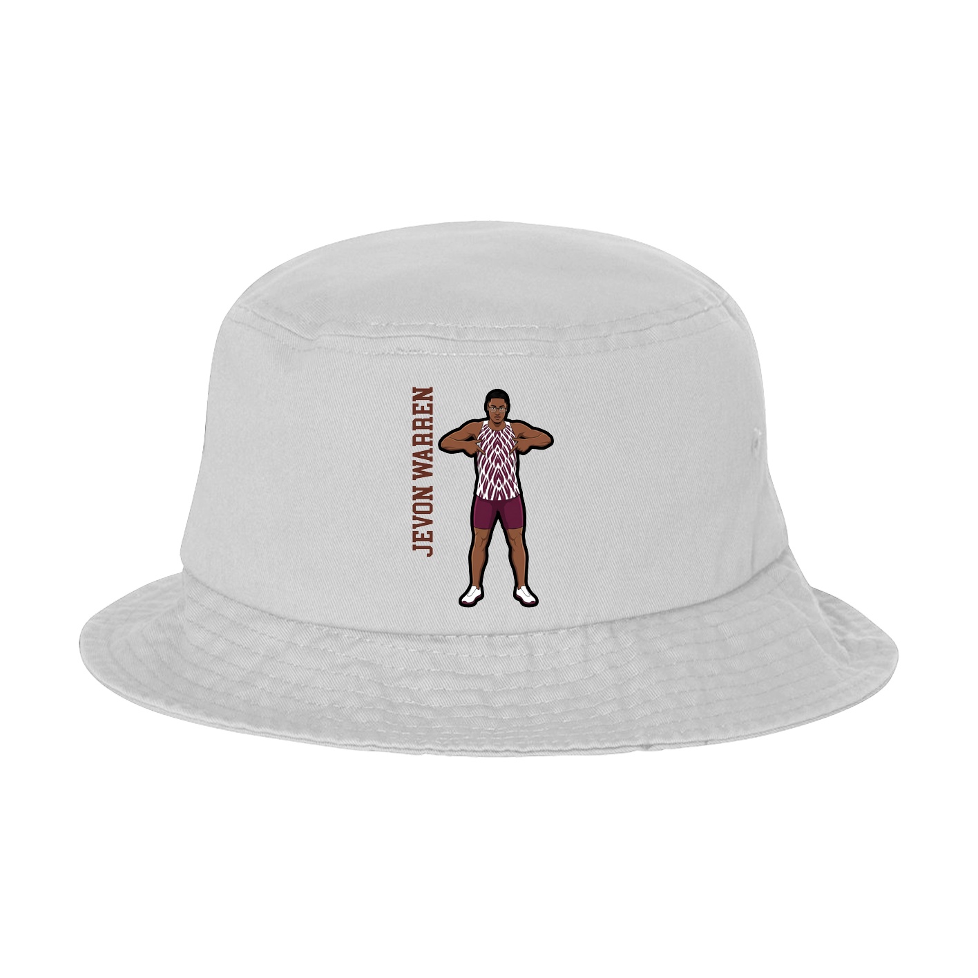 Bucket Cap — Name Vertical in White