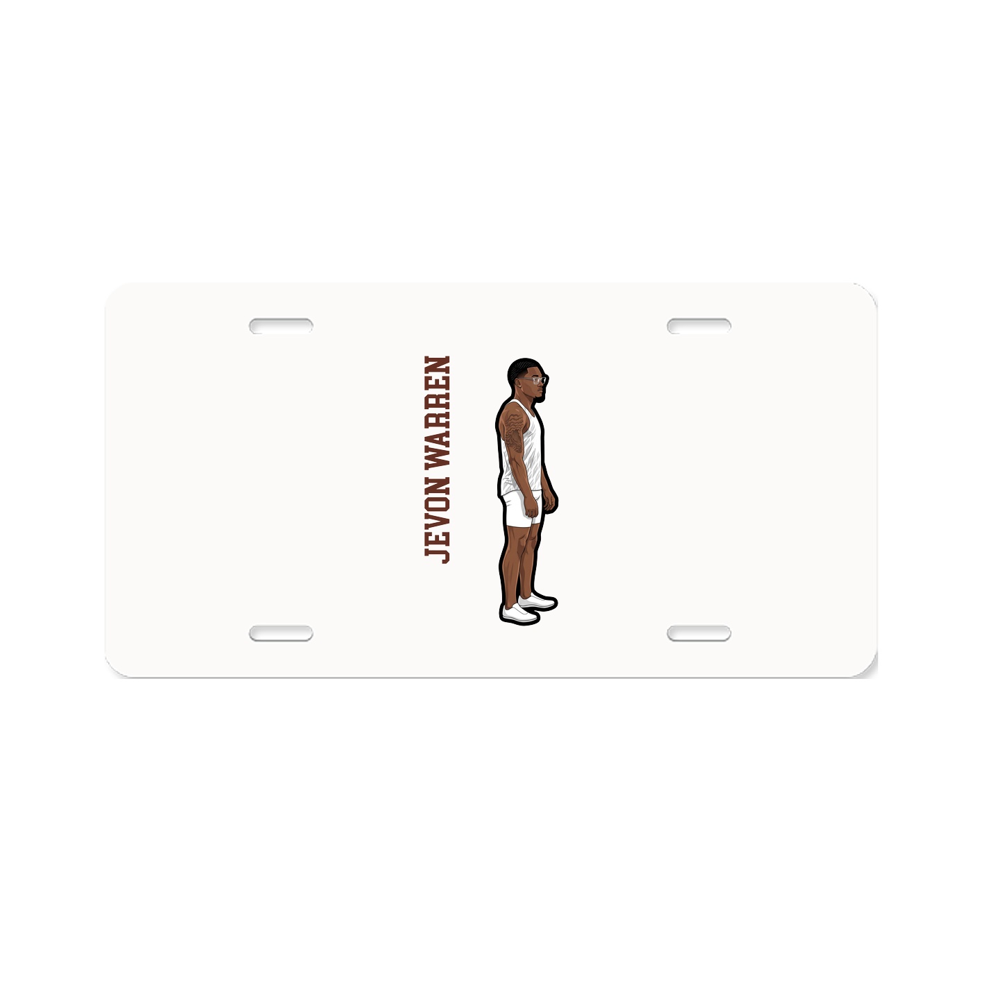 License Plate — Name Vertical in Classic