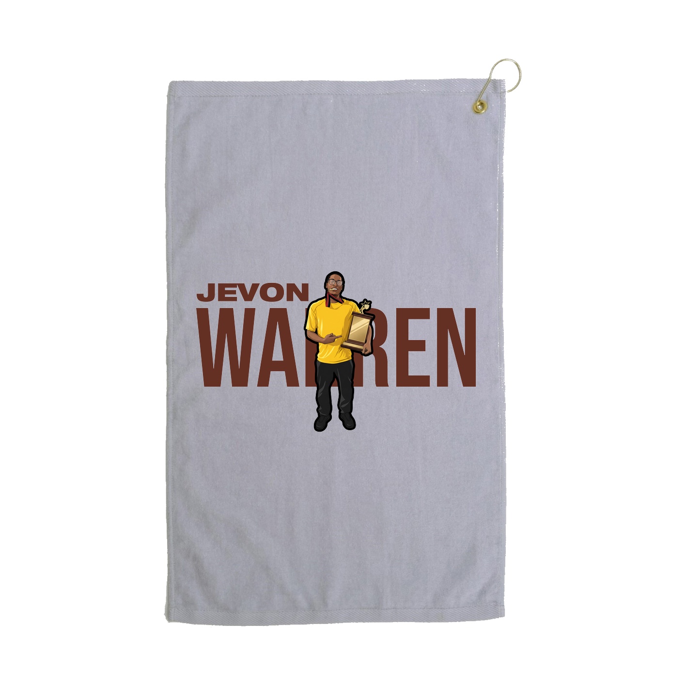 Golf Towel — Player Name in Grey