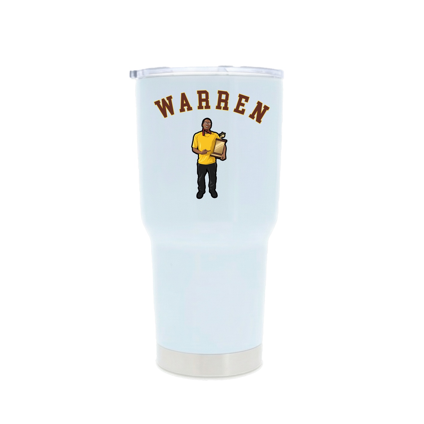 30oz Stainless Steel Tumbler — Shirsey Arch in White
