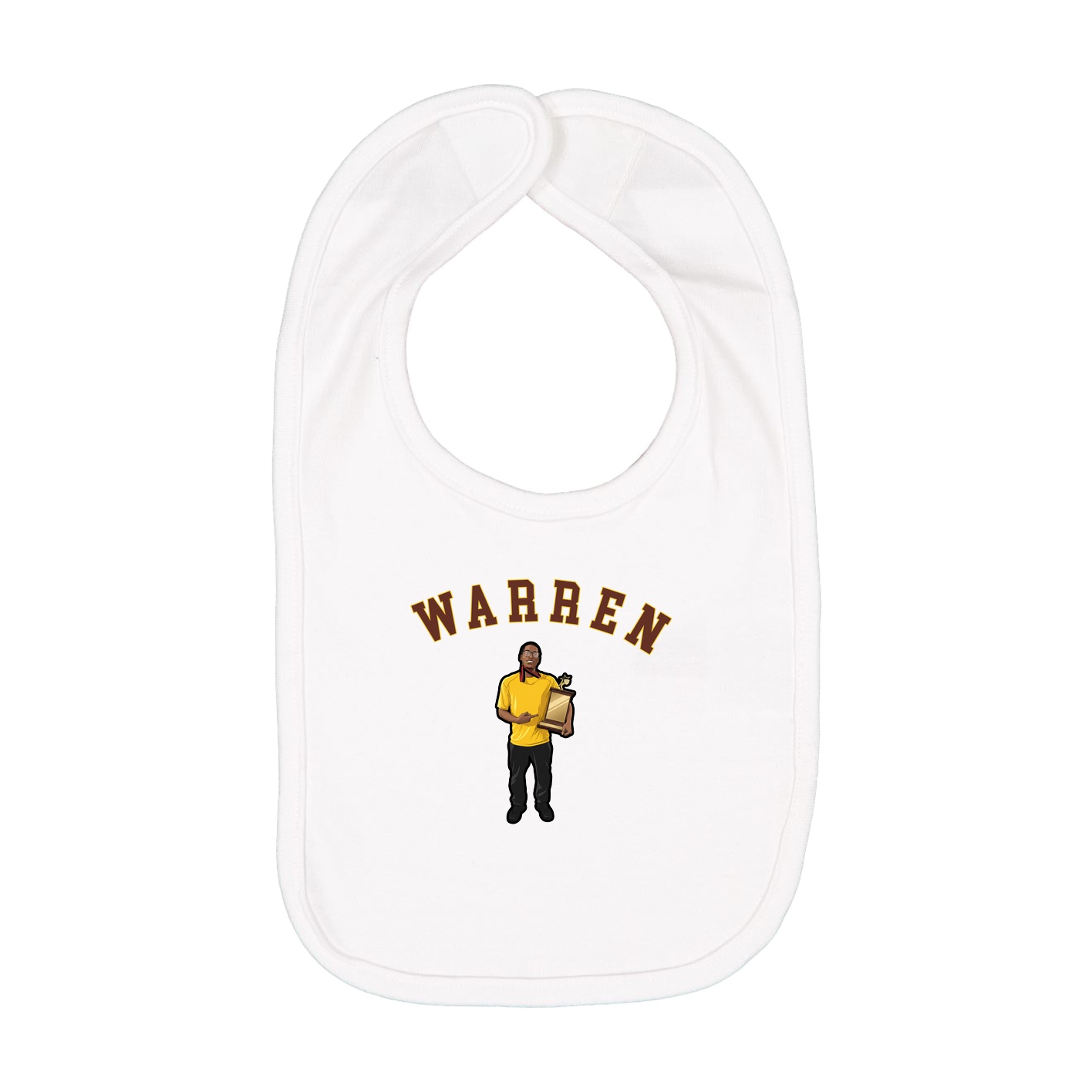 Infant Bib — Shirsey Arch in White