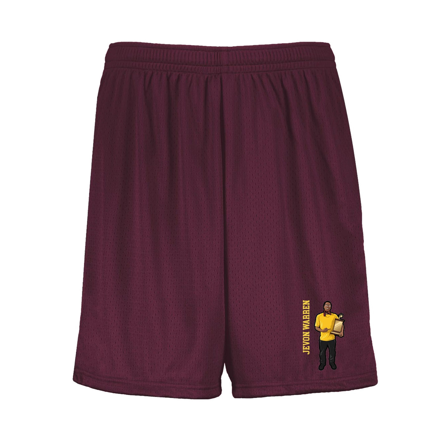 Shorts — Name Vertical in Maroon