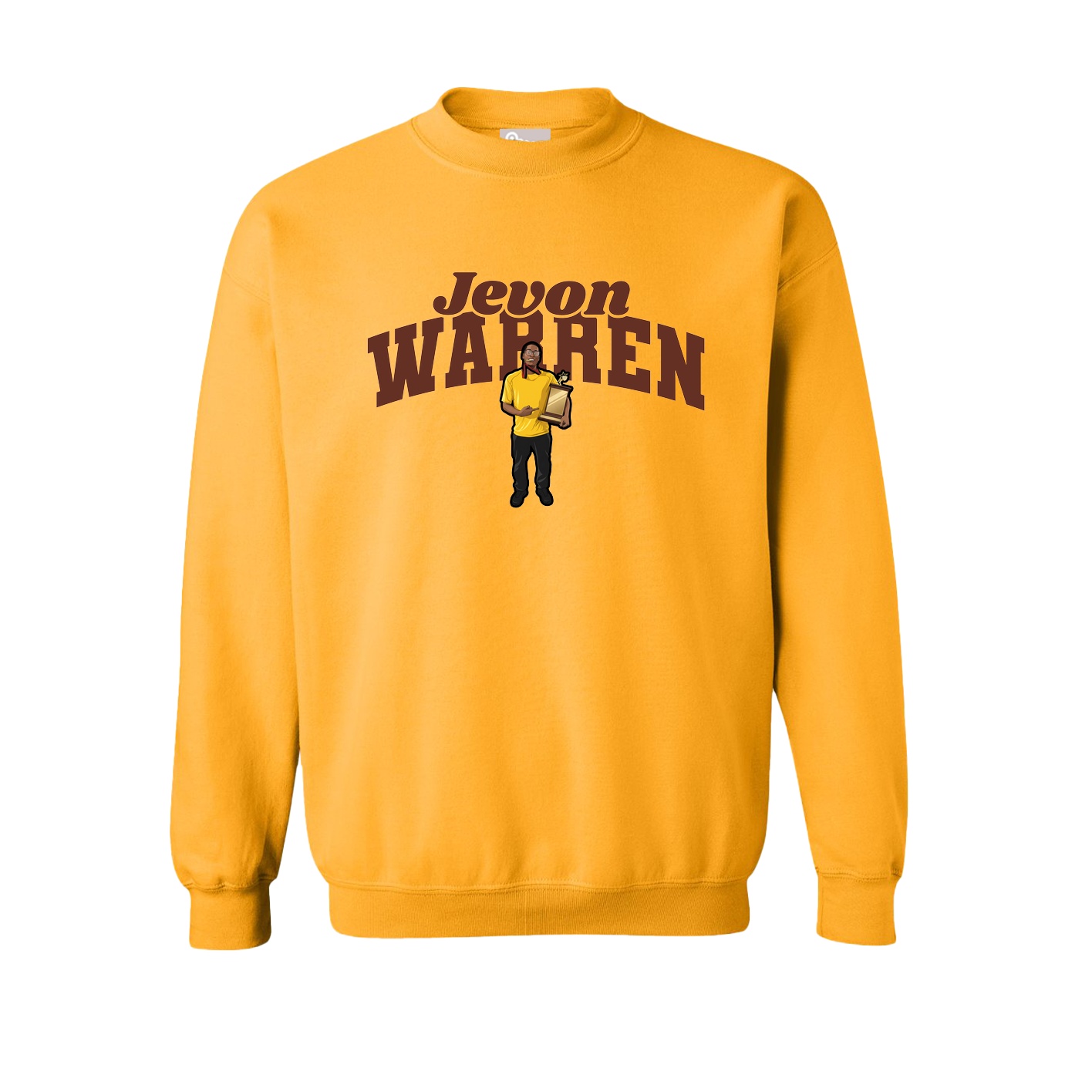 Fleece Crew — Signature Arch in Gold
