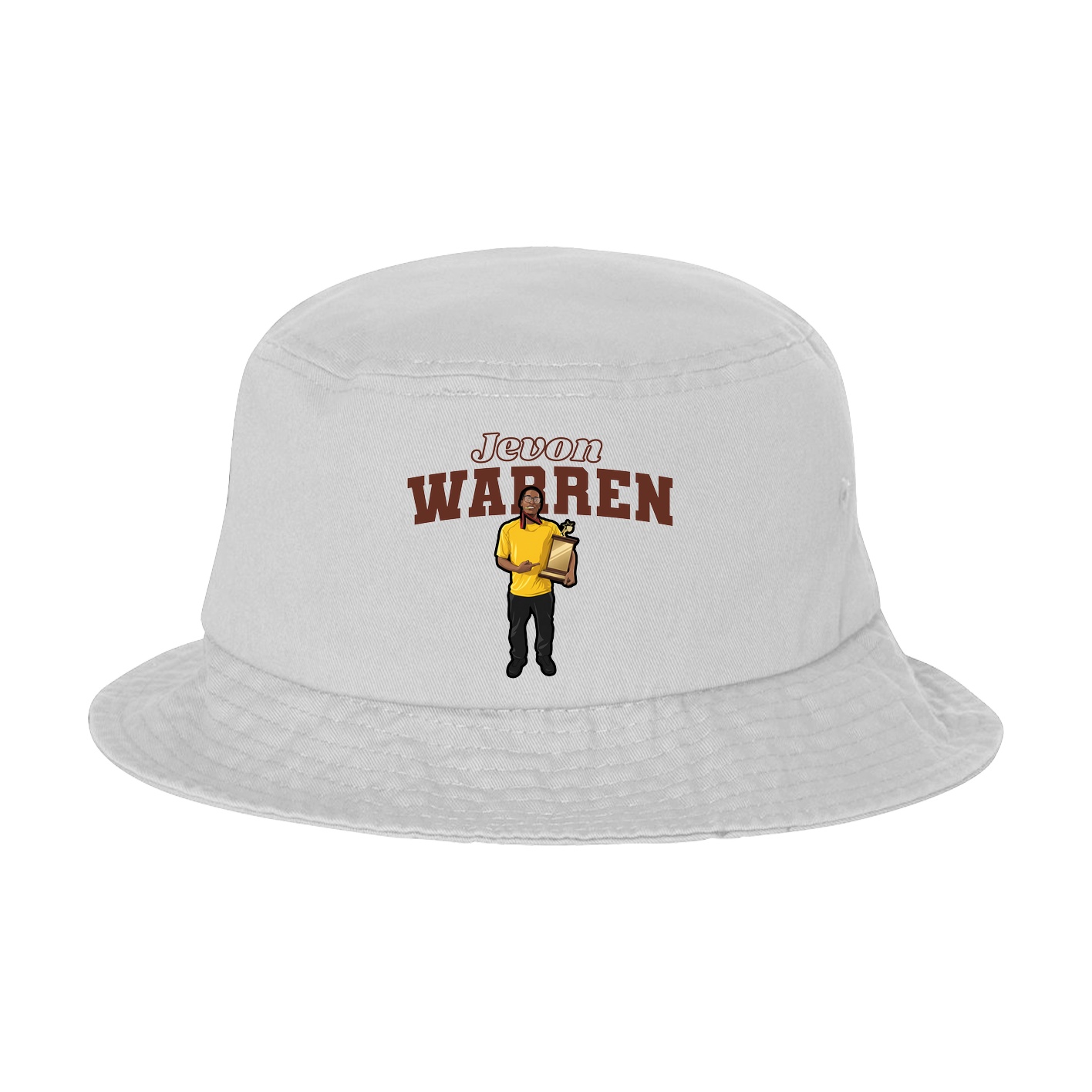 Bucket Cap — Name Arch in White