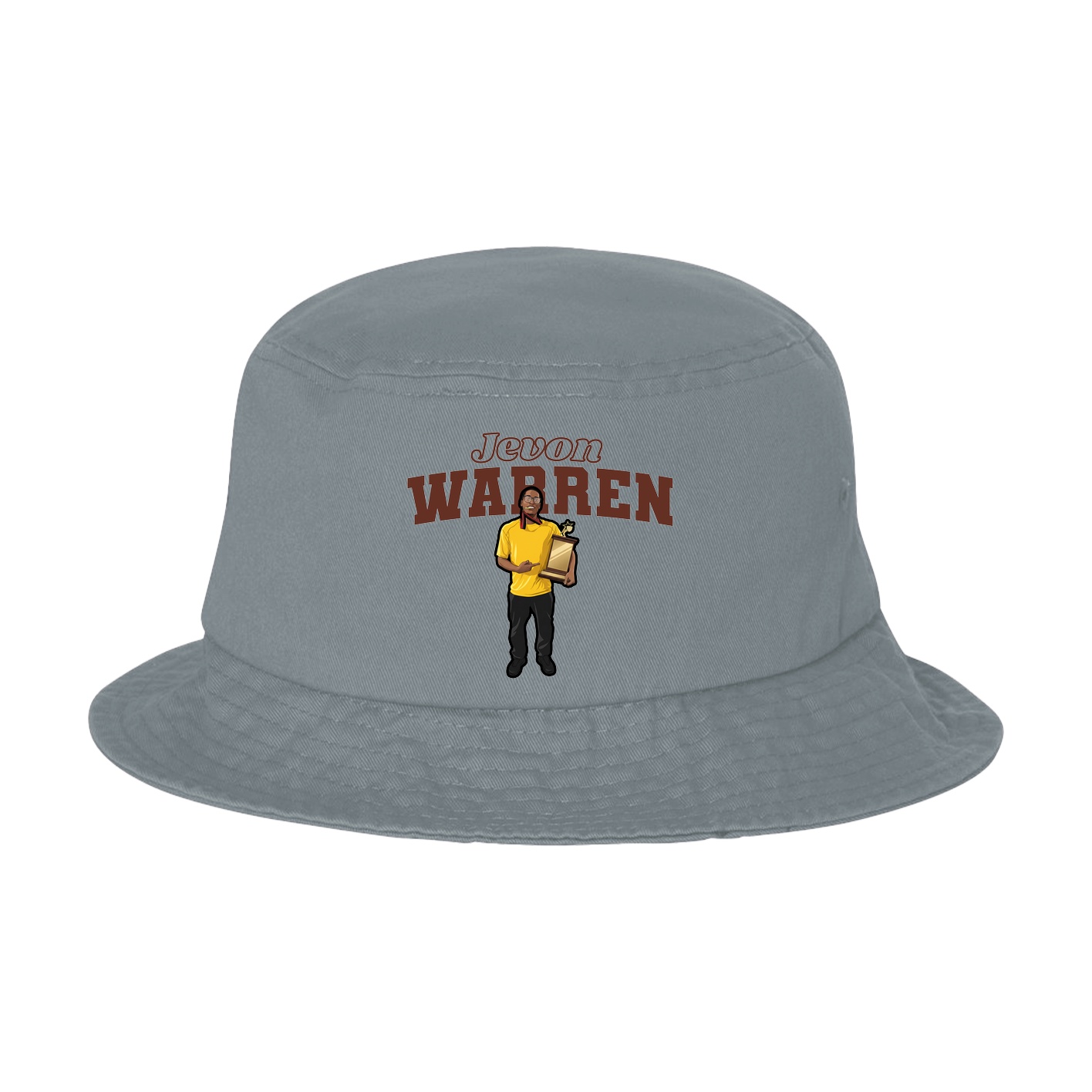 Bucket Cap — Name Arch in Grey