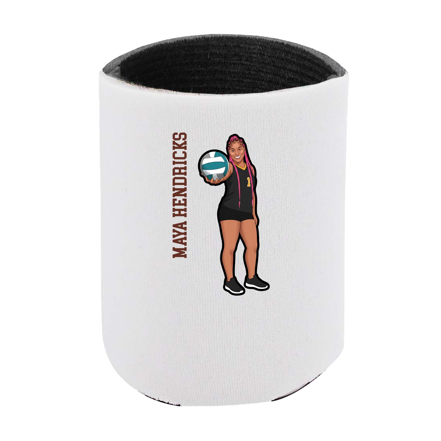 Can Holder — Name Vertical in White