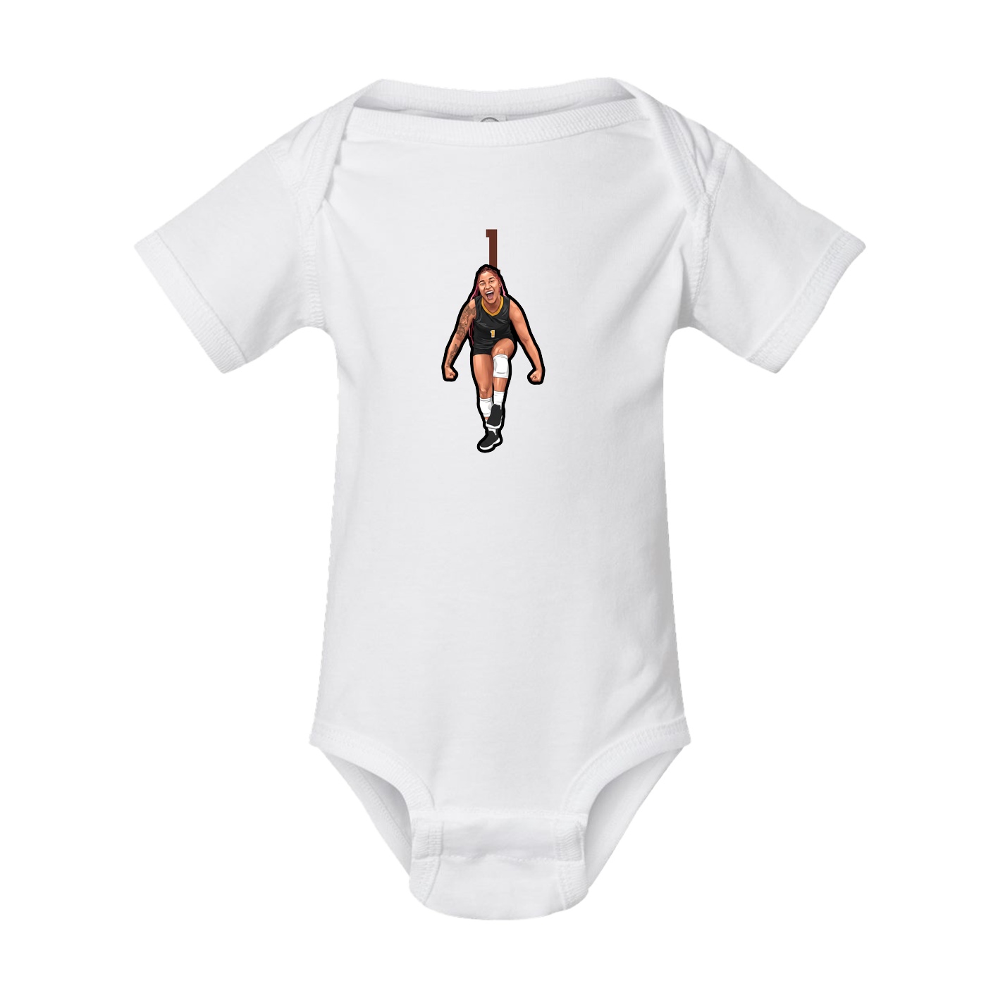 Baby Onesie — Number Top in White