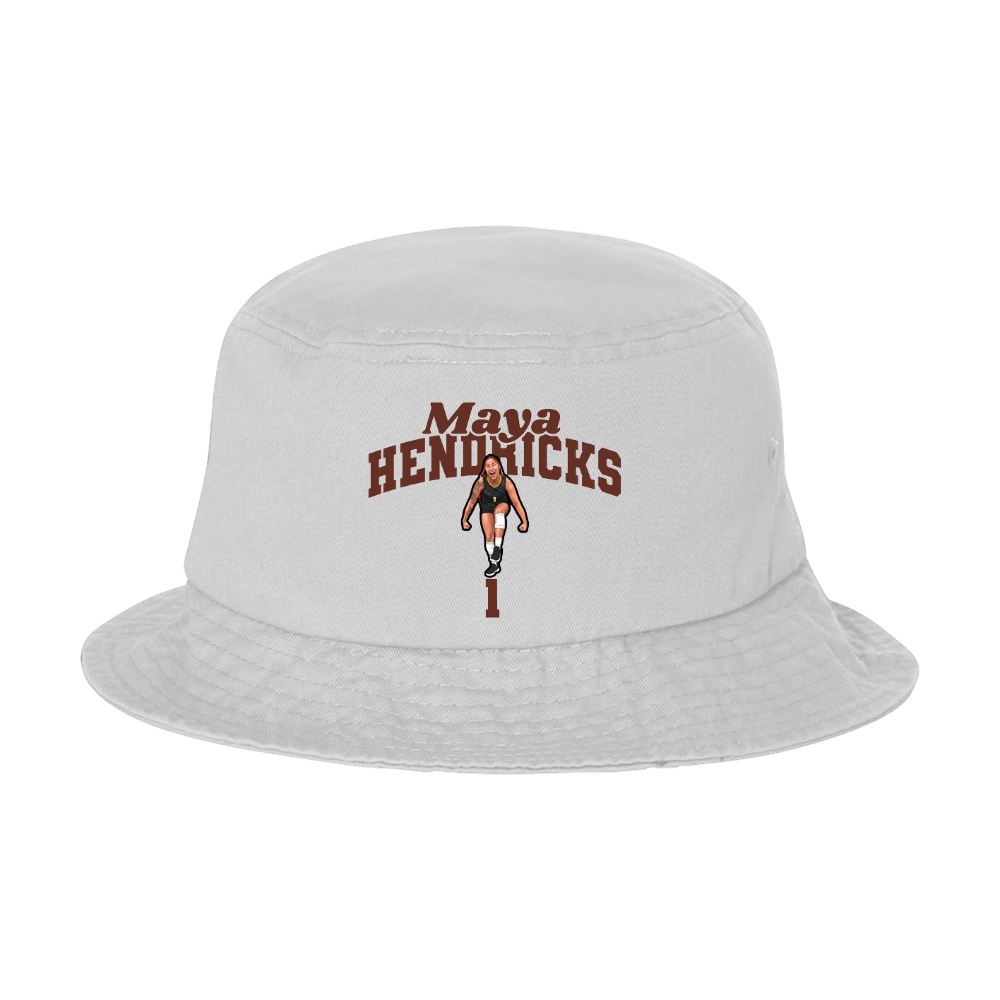 Bucket Cap — Signature Arch in White