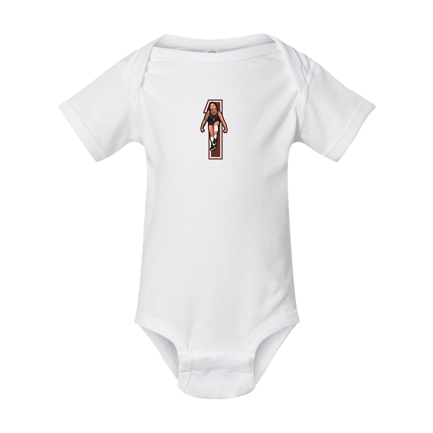 Baby Onesie — Number in White