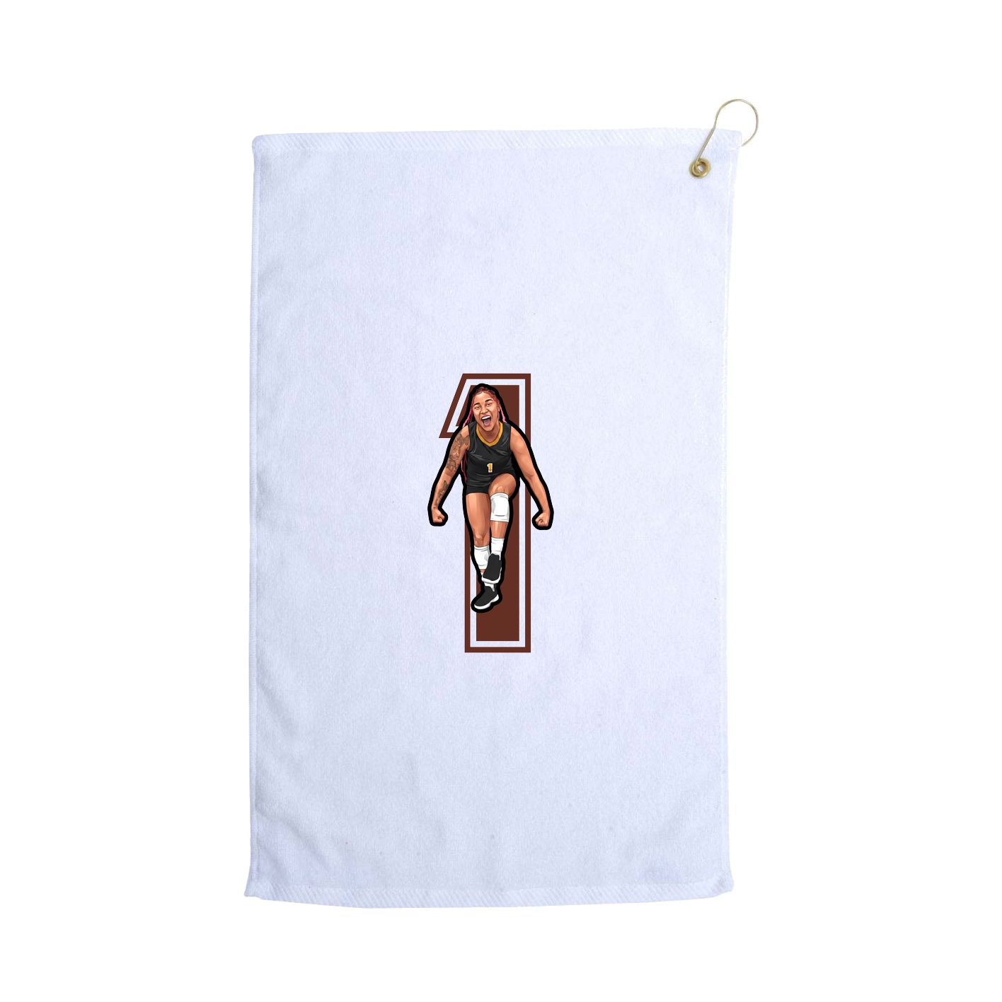 Golf Towel — Number in White