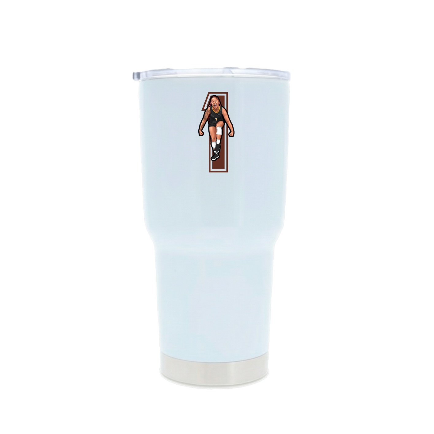 30oz Stainless Steel Tumbler — Number in White