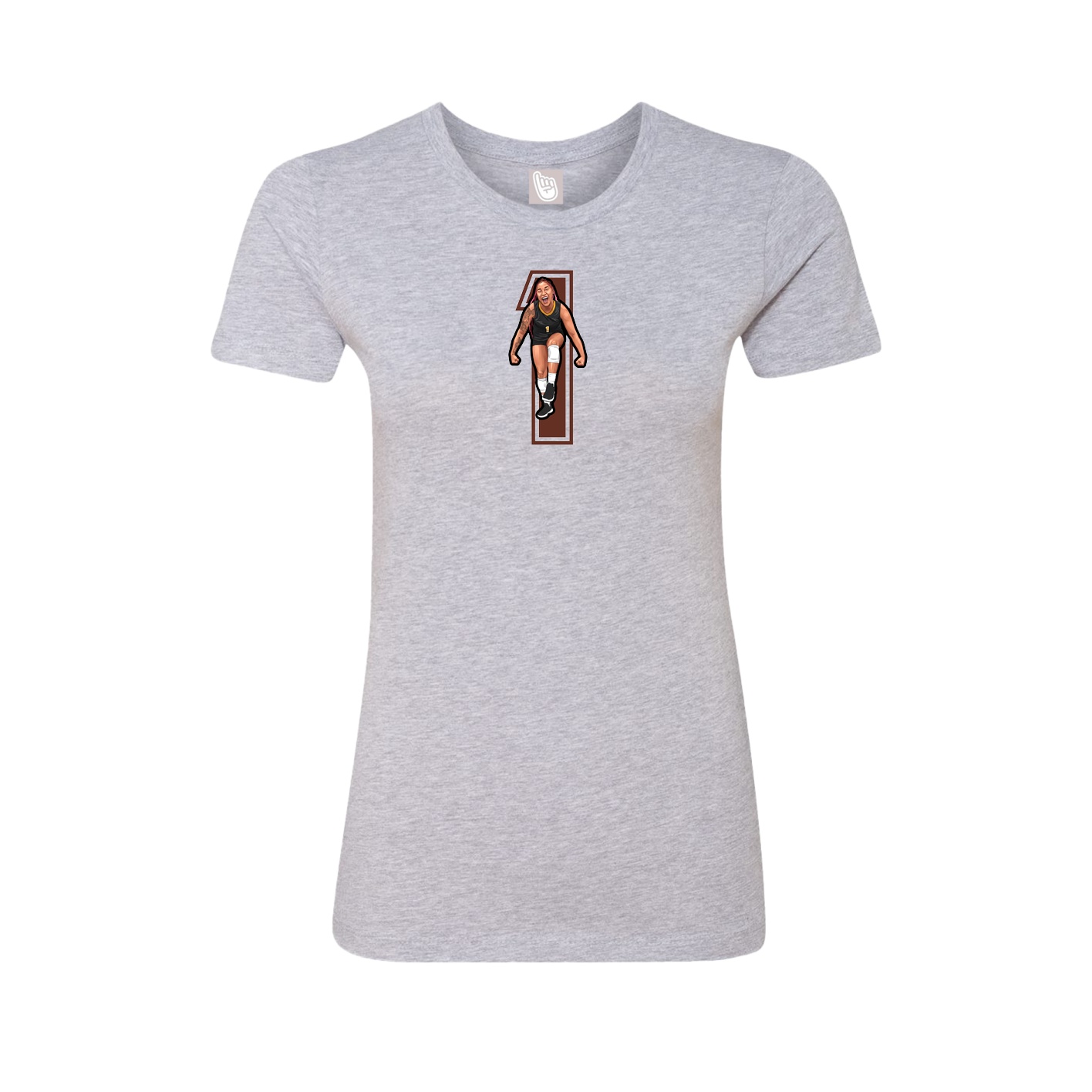 Womens Tee — Number in Grey