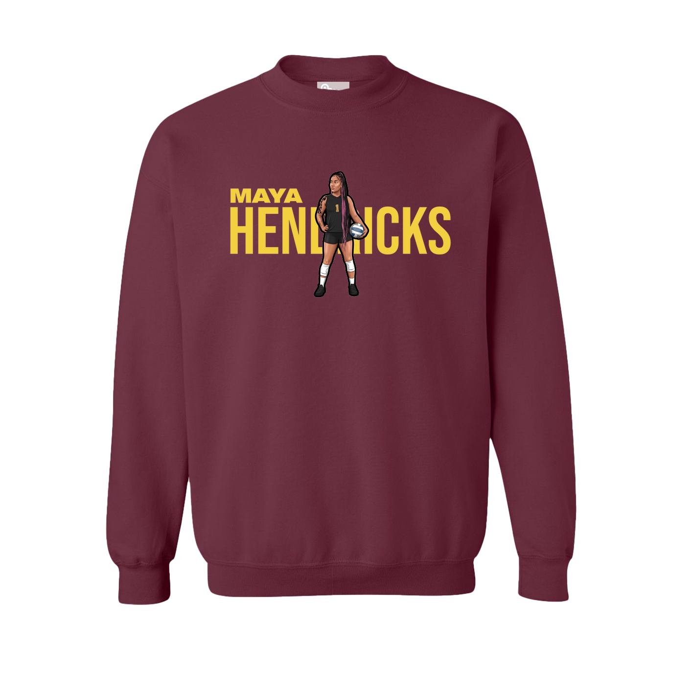 Fleece Crew — Player Name in Maroon