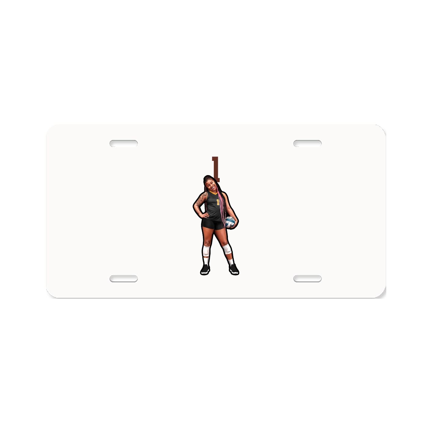 License Plate — Number Top in Classic