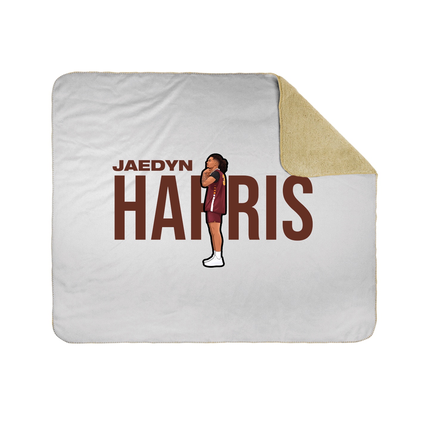 Throw Blanket — Player Name in White