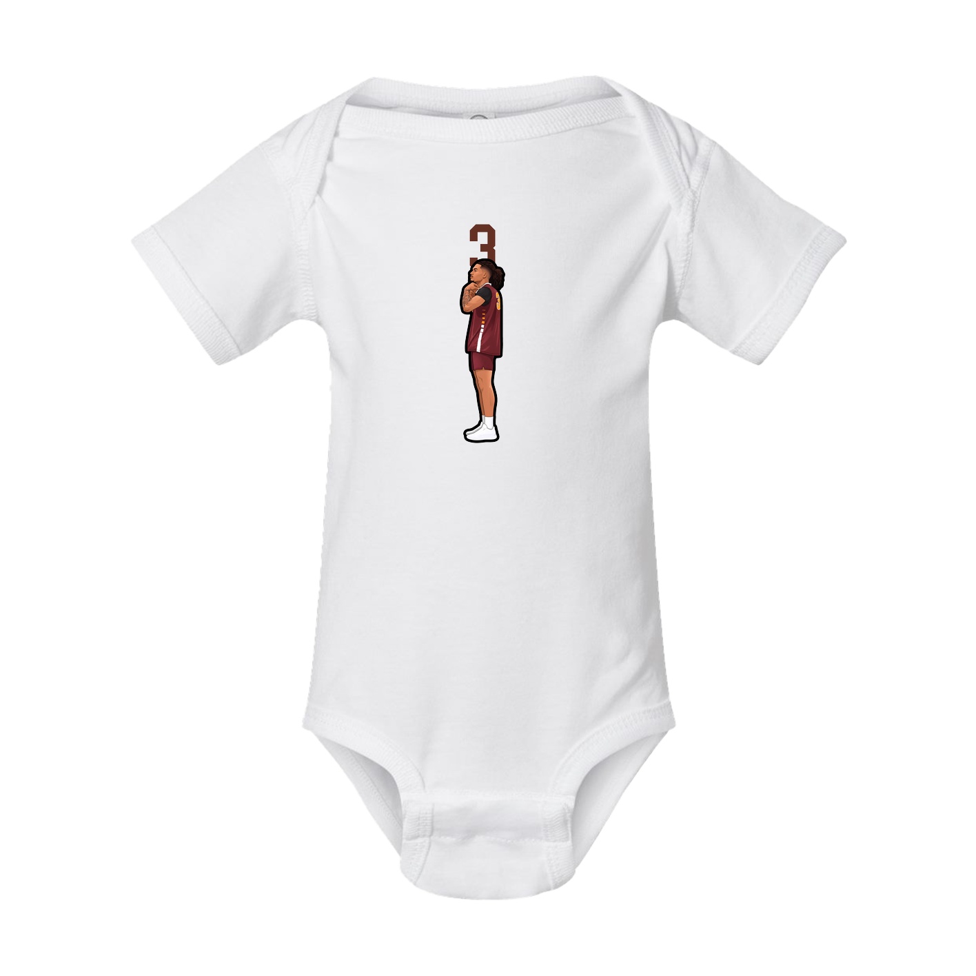 Baby Onesie — Number Top in White