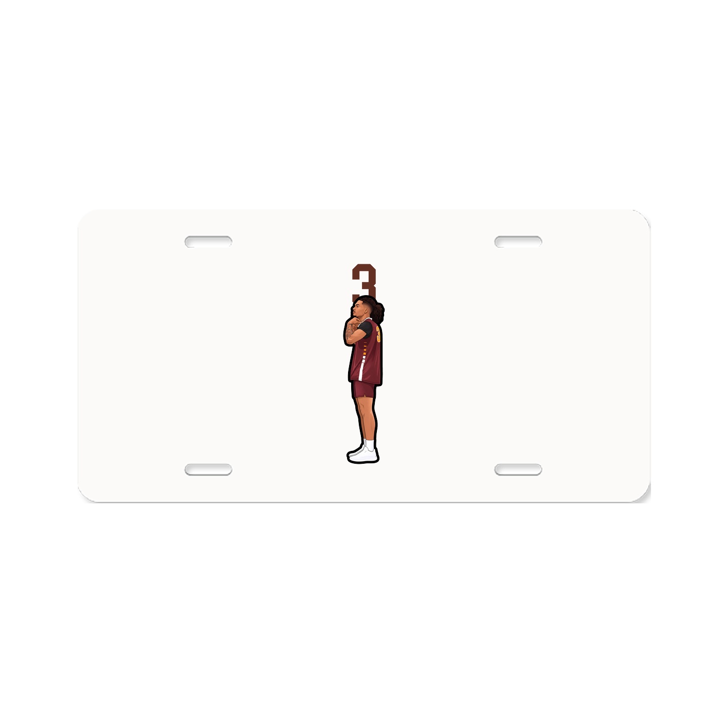 License Plate — Number Top in Classic