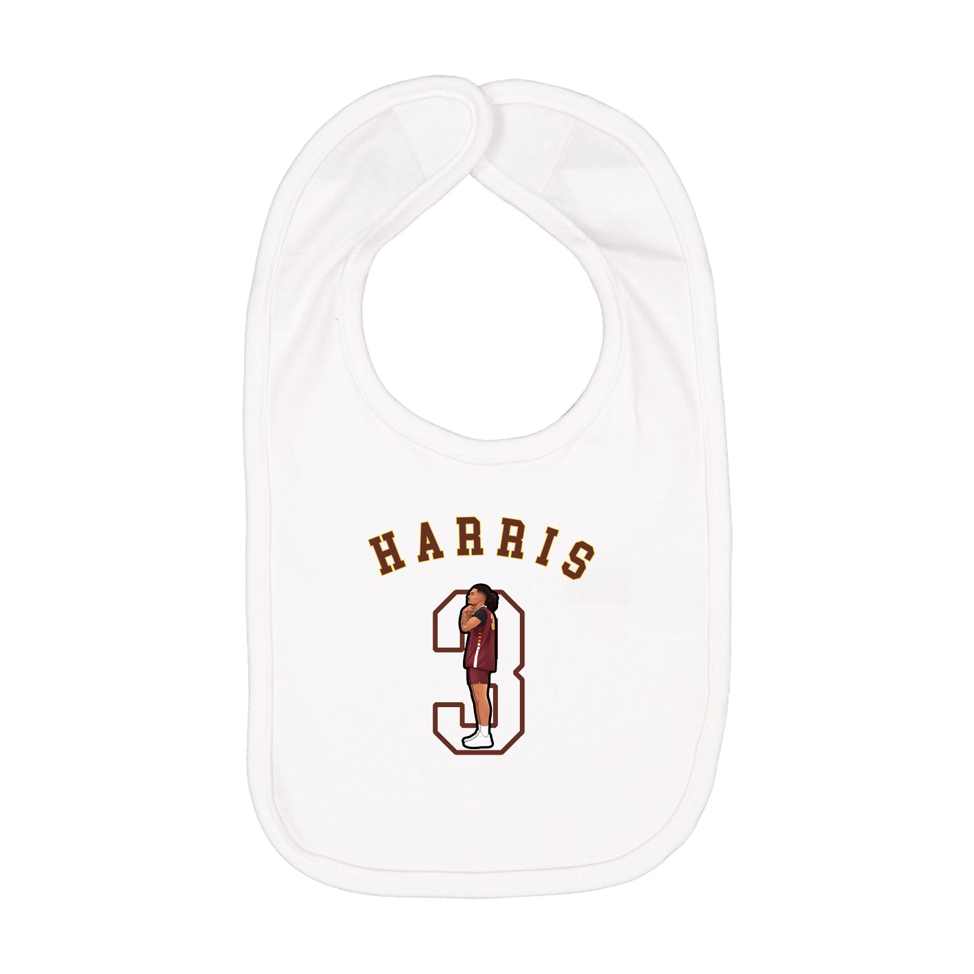 Infant Bib — Shirsey Arch in White