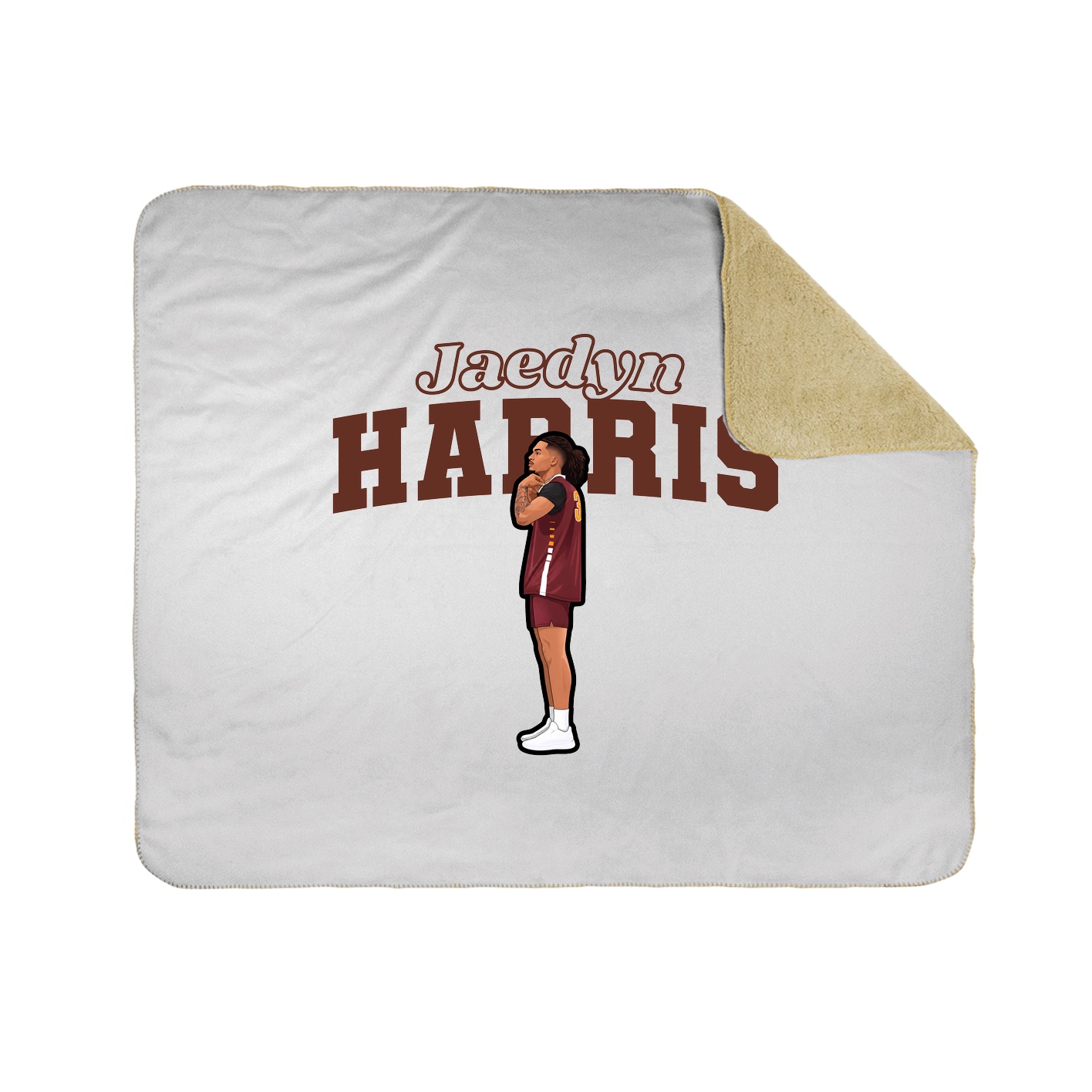 Throw Blanket — Name Arch in White
