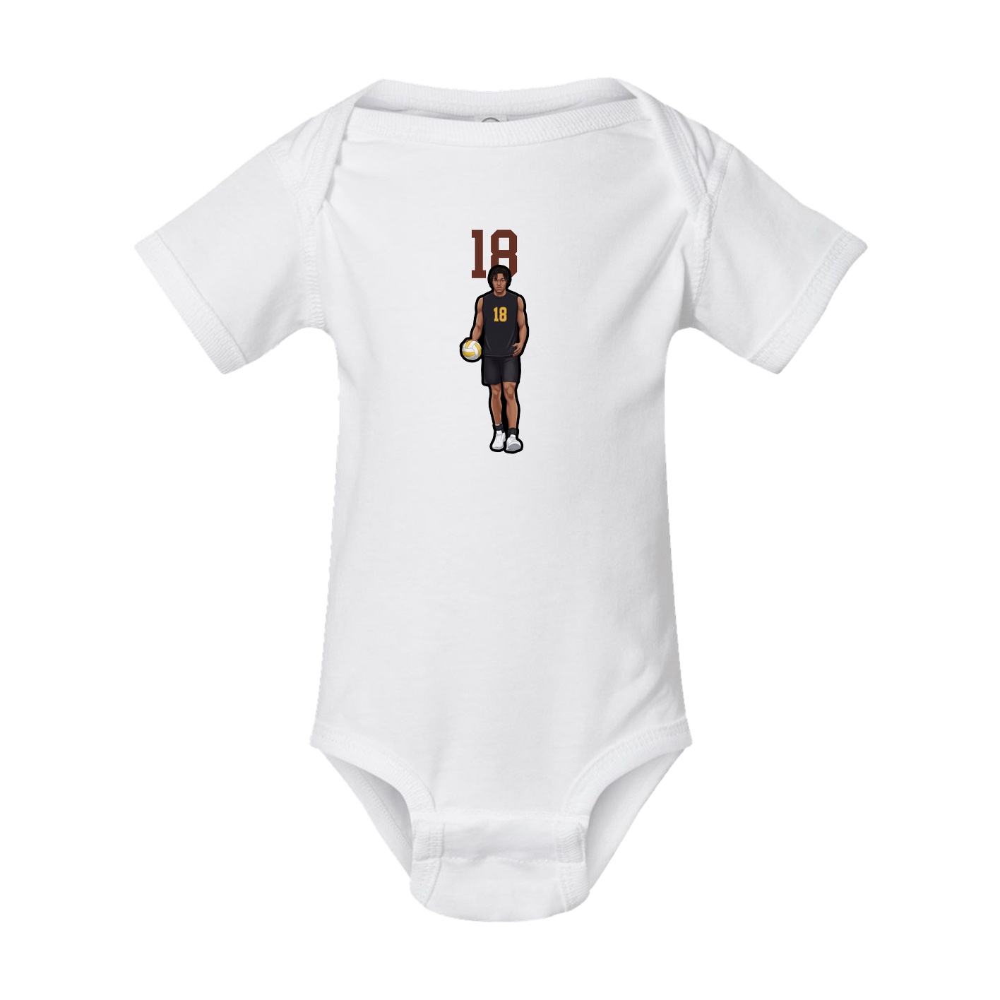 Baby Onesie — Number Top in White
