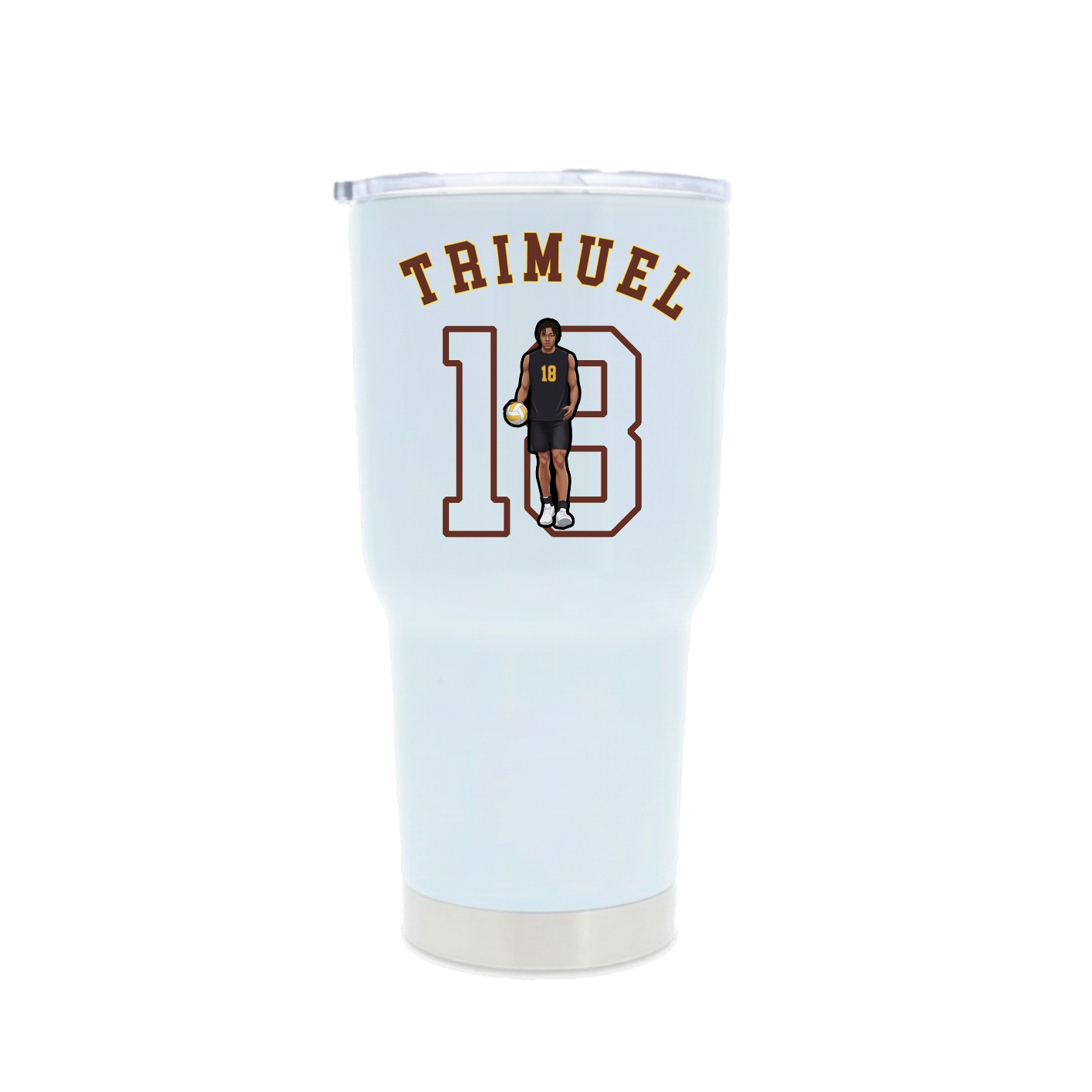 30oz Stainless Steel Tumbler — Shirsey Arch in White