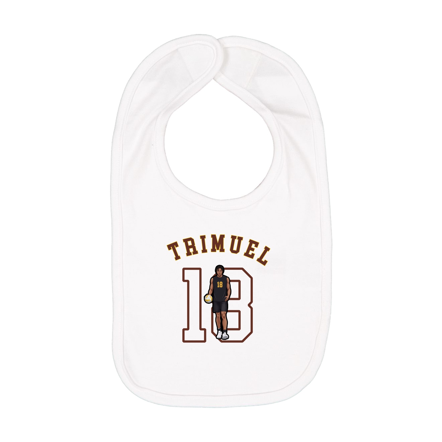 Infant Bib — Shirsey Arch in White