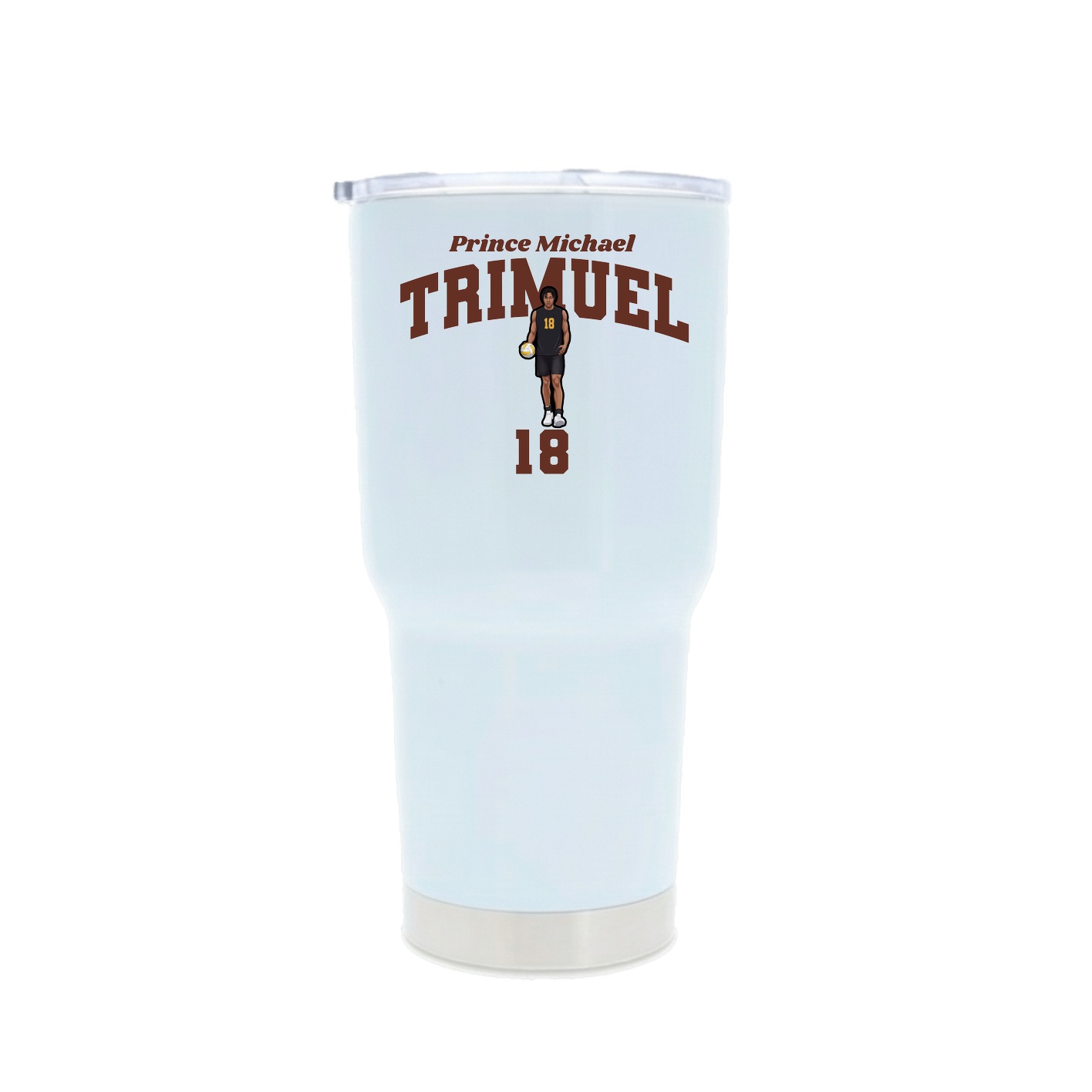 30oz Stainless Steel Tumbler — Signature Arch in White
