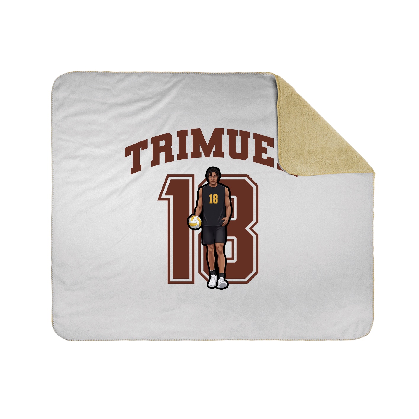 Throw Blanket — Number in White
