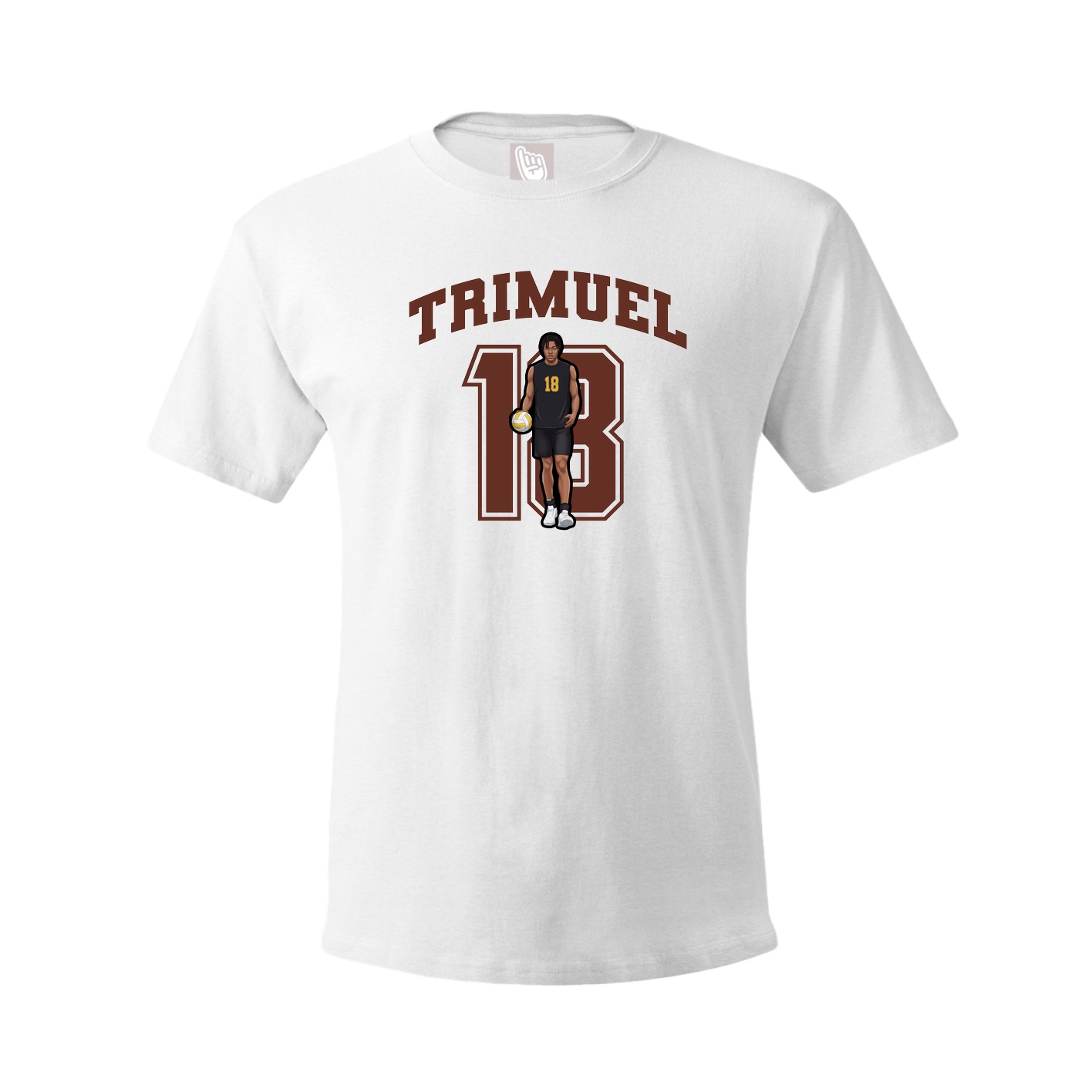 Youth Tee — Number in White