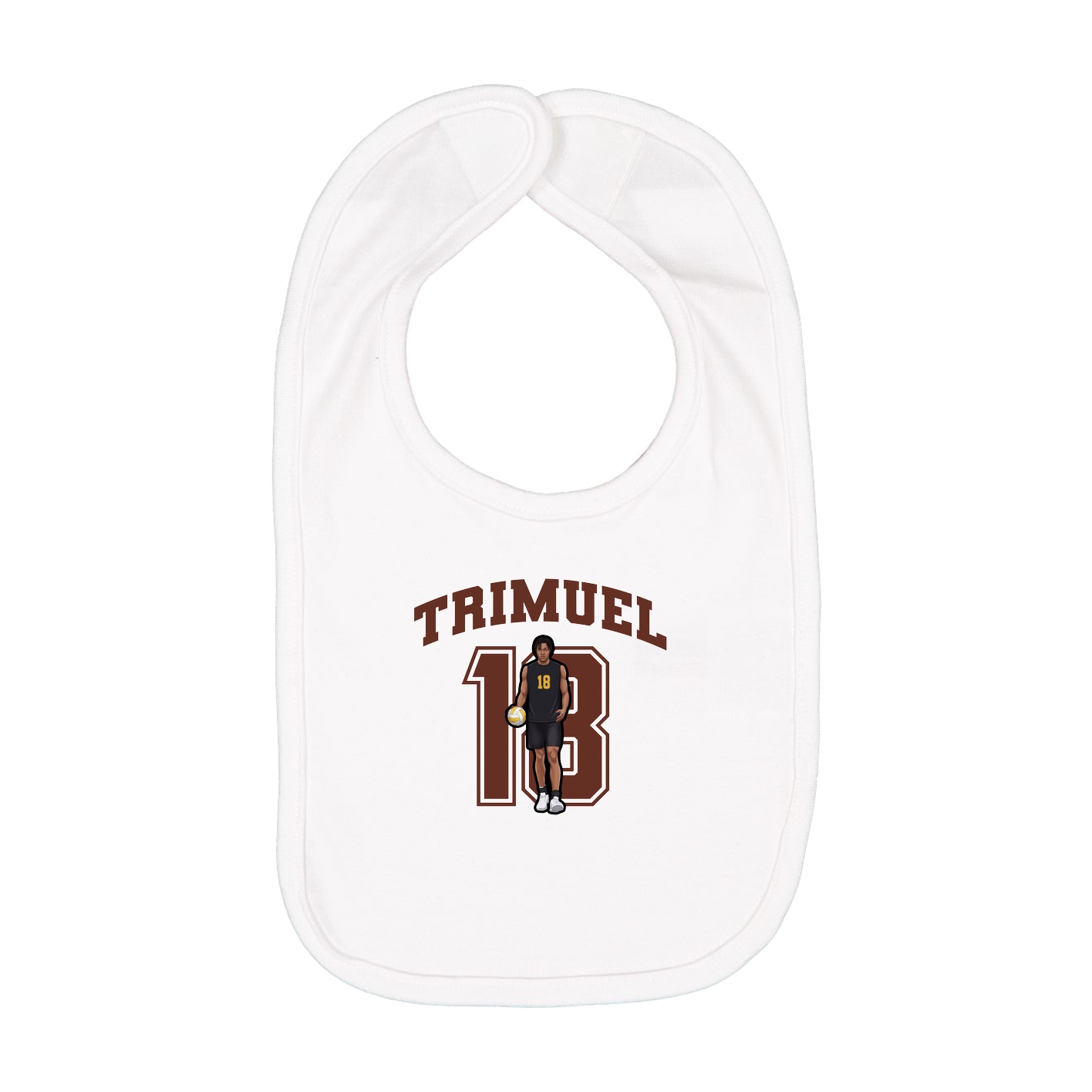 Infant Bib — Number in White