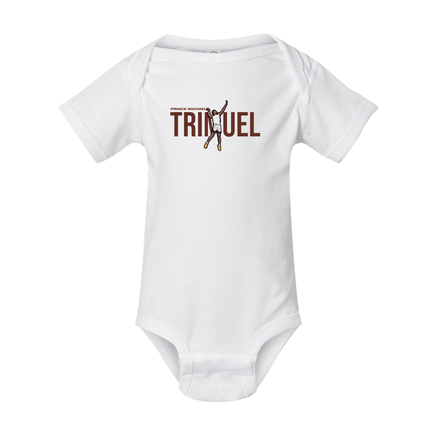 Baby Onesie — Player Name in White