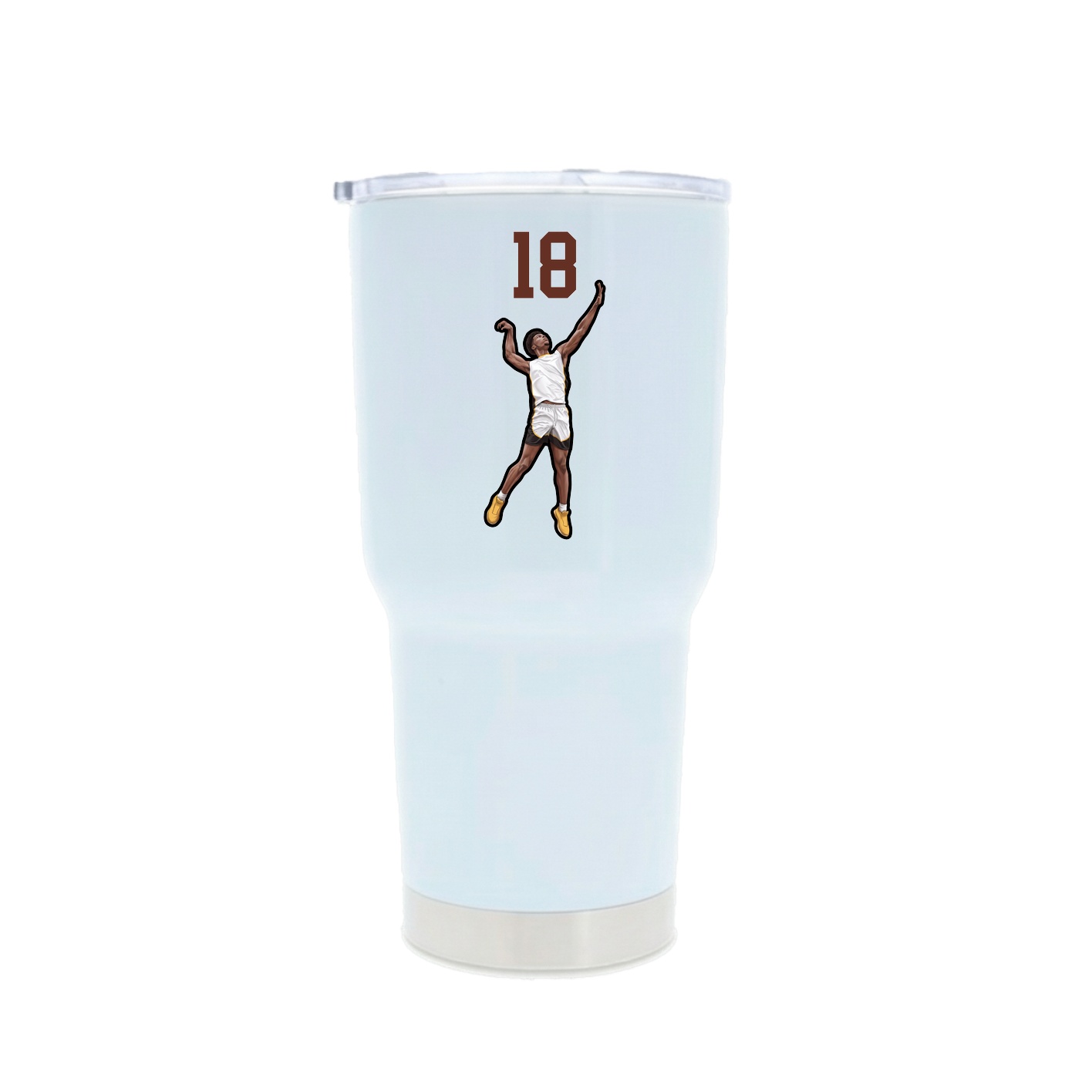 30oz Stainless Steel Tumbler — Number Top in White