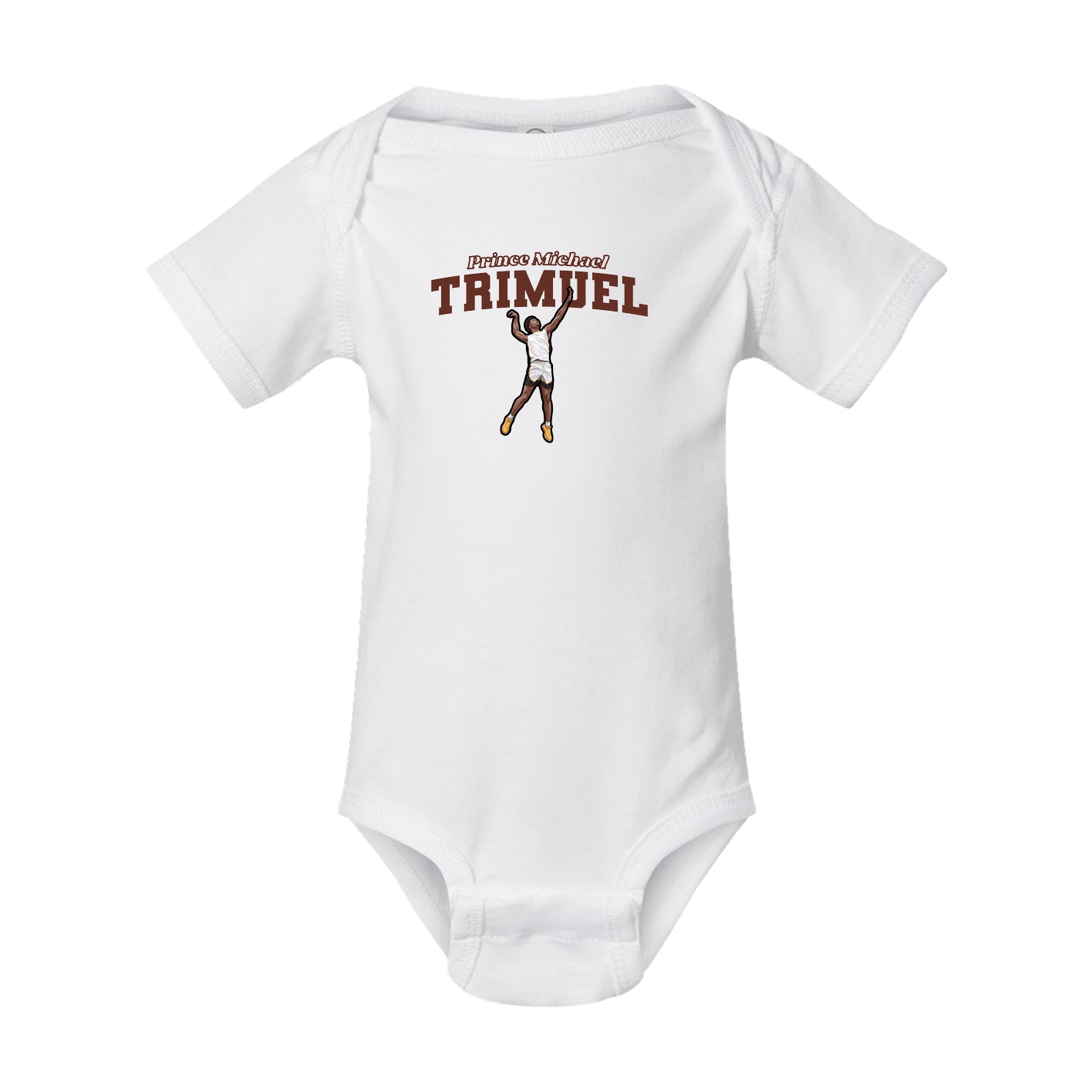 Baby Onesie — Name Arch in White