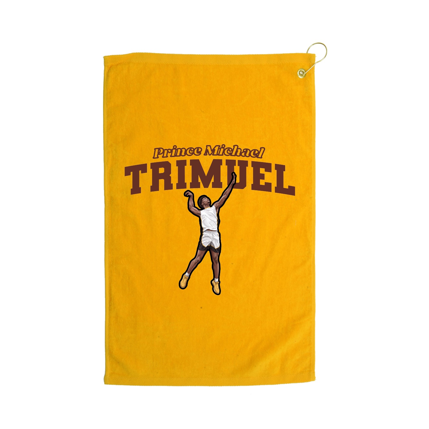 Golf Towel — Name Arch in Gold