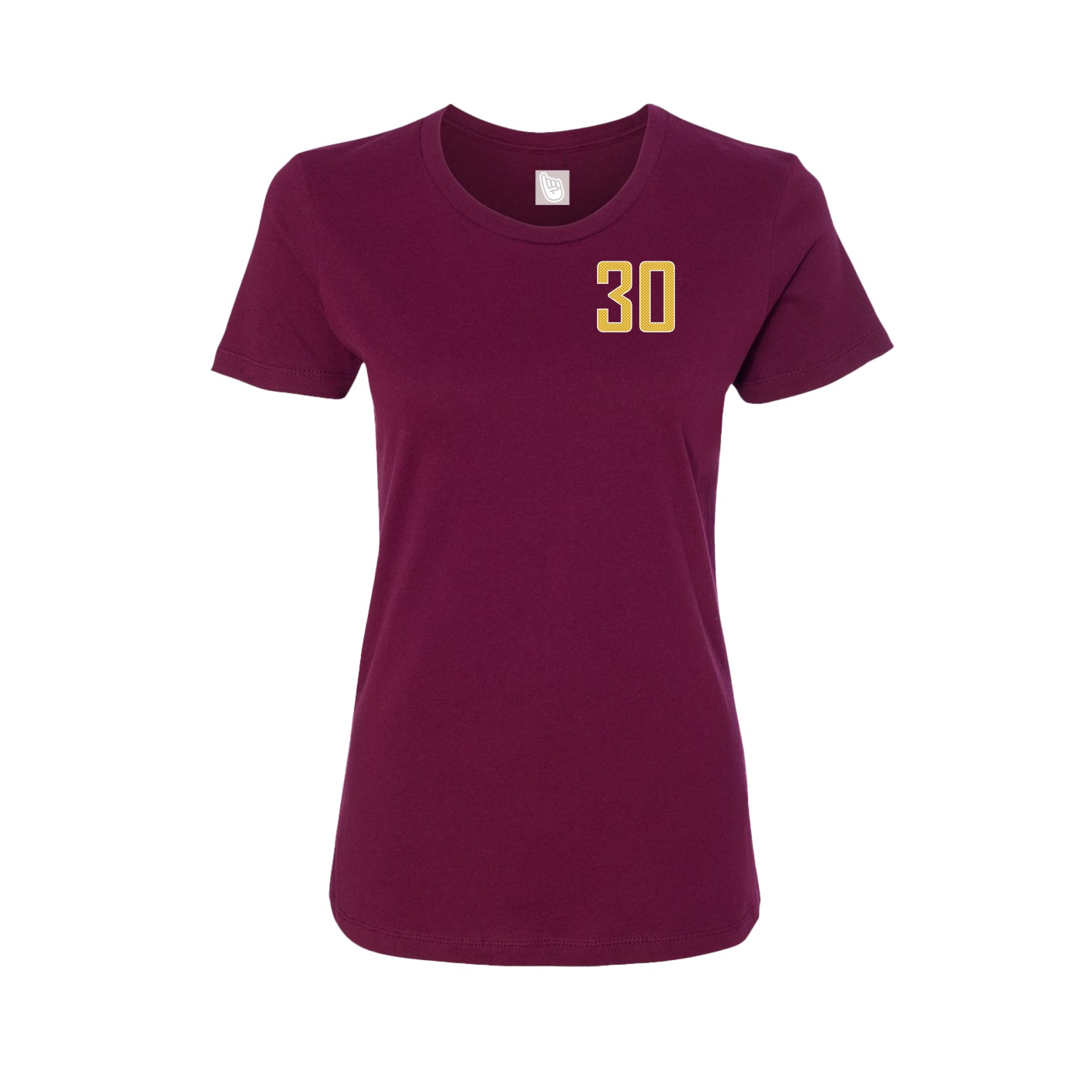 Fitted Women's Tee — Front Shirsy in Maroon
