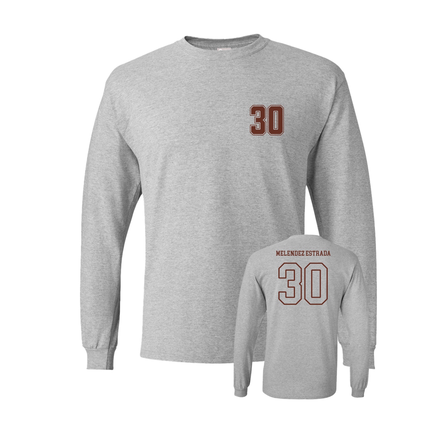 Long Sleeve Tee — Chest Back in Grey