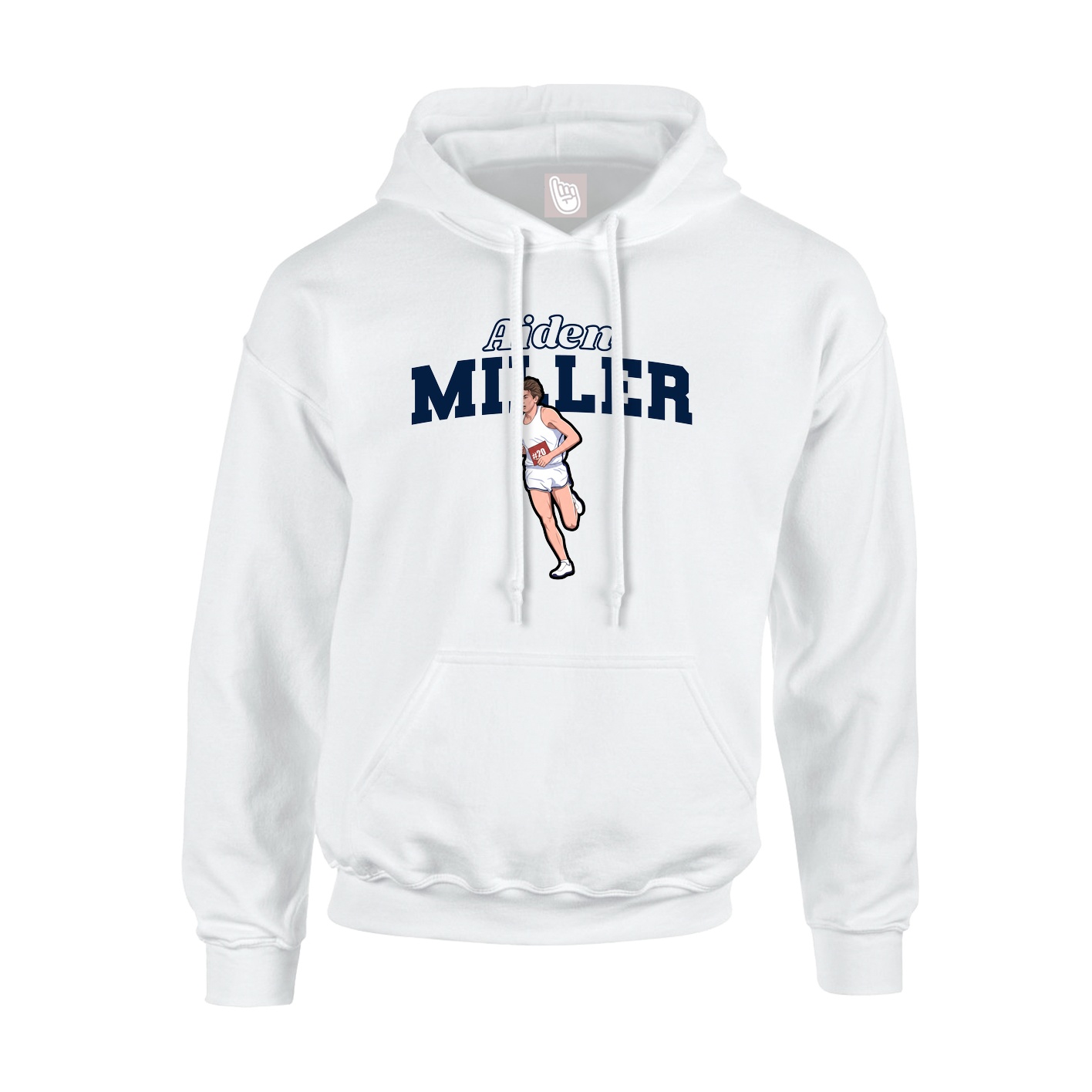 Hoodie — Name Arch in White