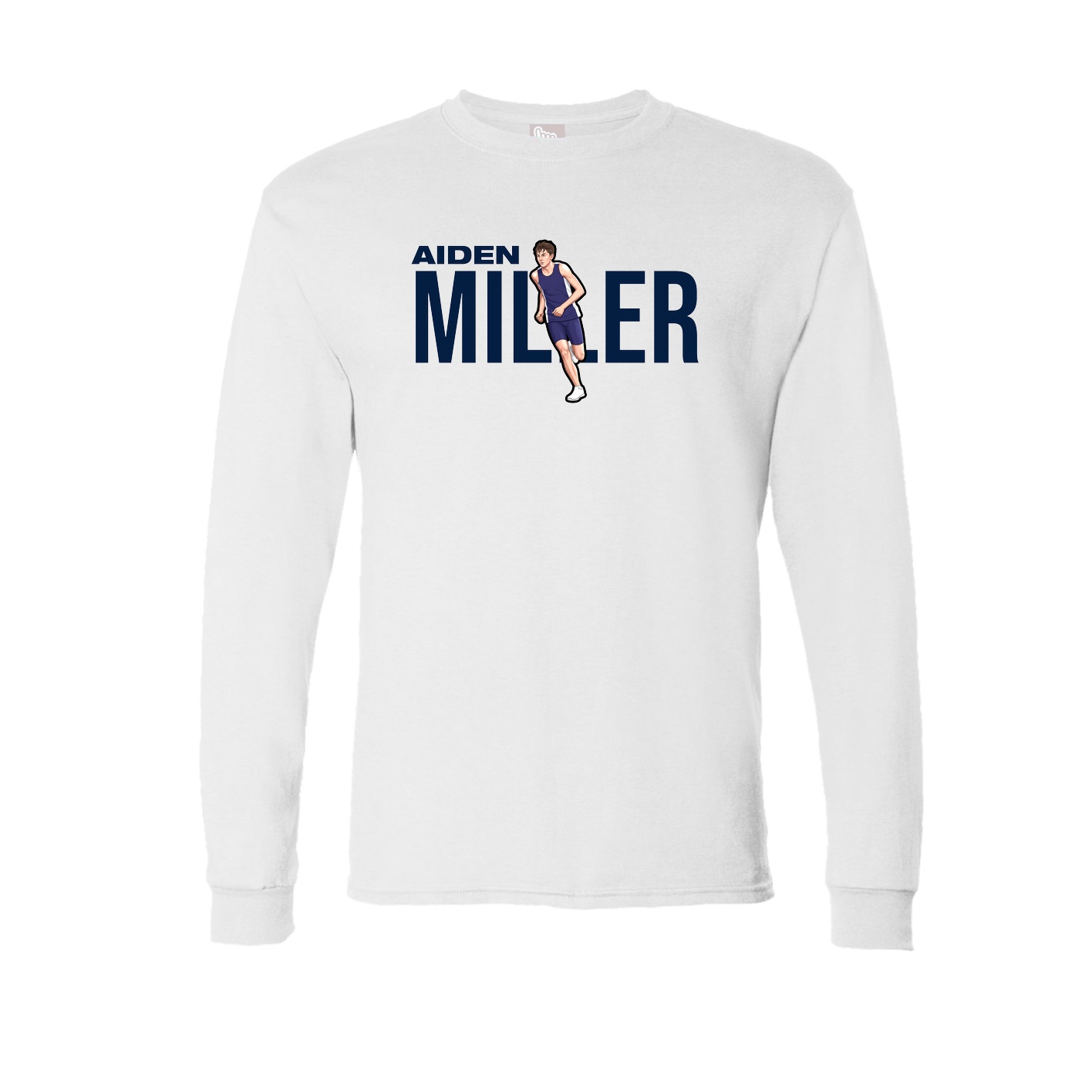 Long Sleeve Tee — Player Name in White